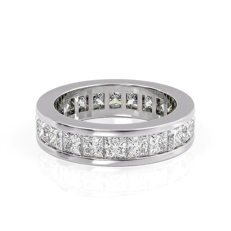 3.5ct Hesperia Princess Cut Moissanite Ring - Silver