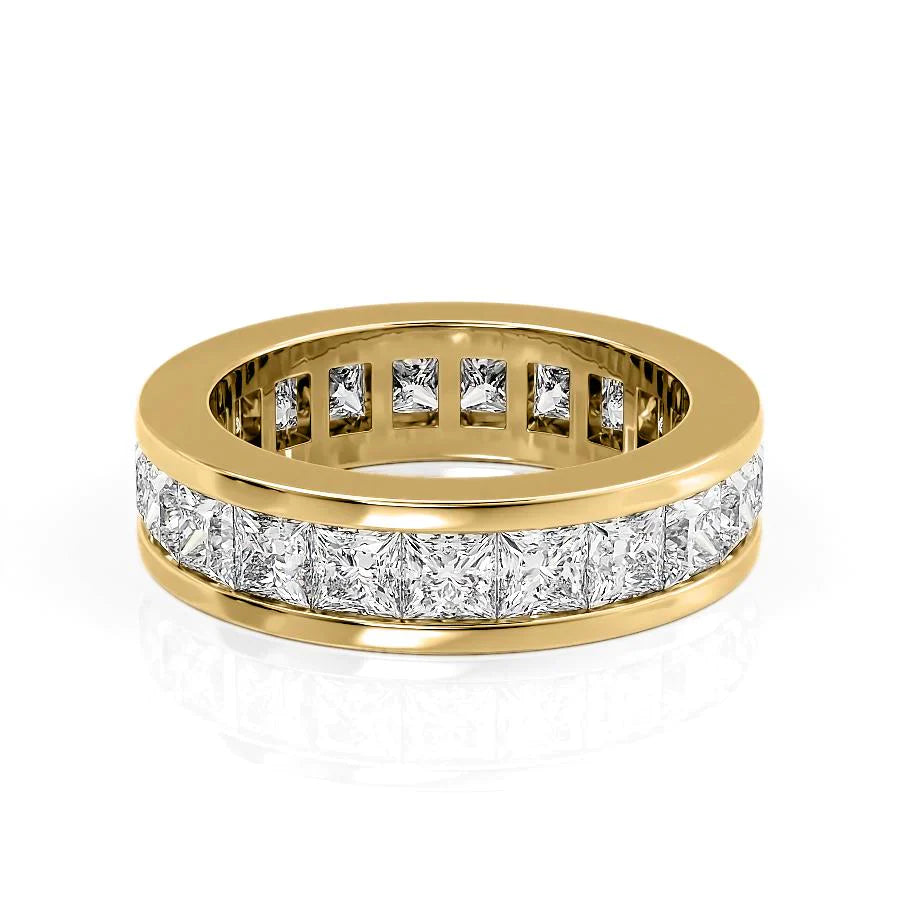 4ct Melena Princess Cut Moissanite Ring - Gold