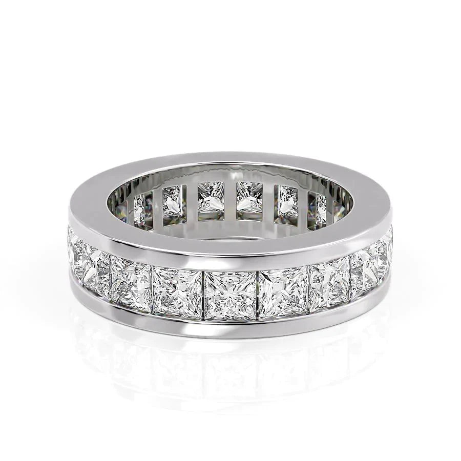 4.7ct Coraline Princess Cut Moissanite Ring - Silver