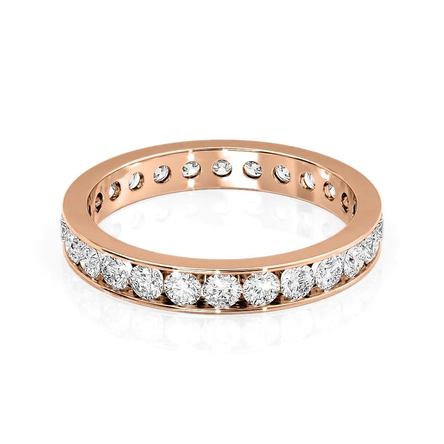 1.2ct Avika Round Cut Moissanite Ring - Rose Gold