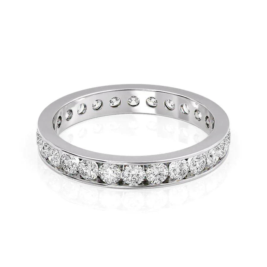 1.2ct Avika Round Cut Moissanite Ring - Silver
