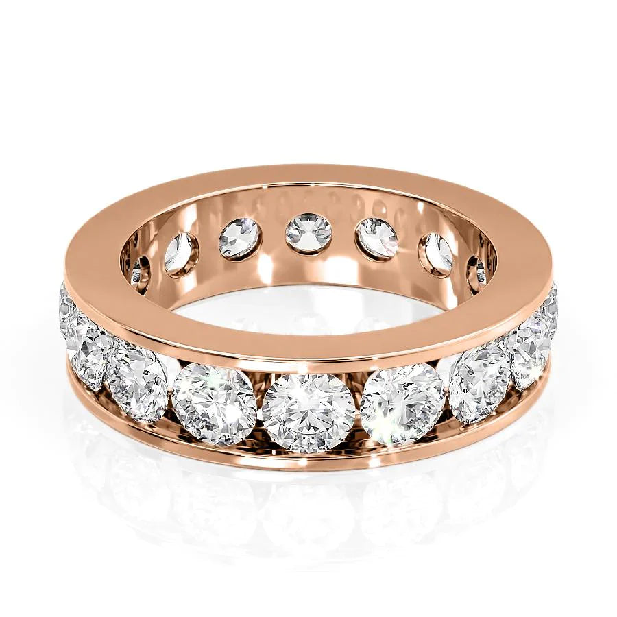 4ct Arlea Round Cut Moissanite Ring - Rose Gold