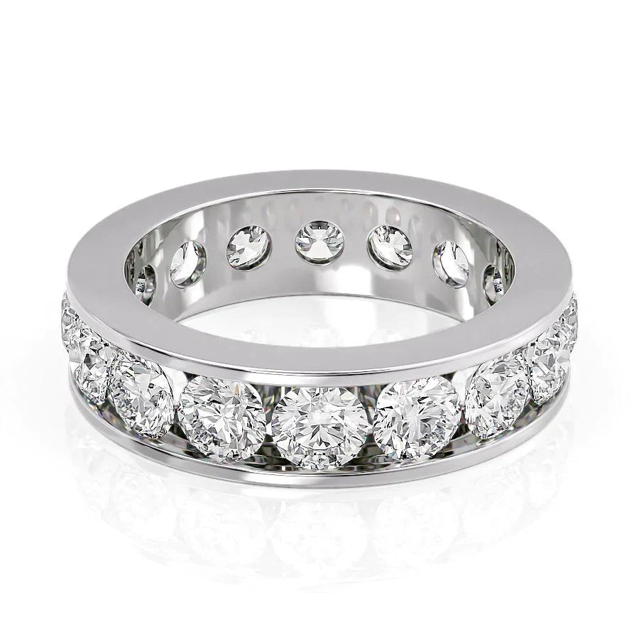 4ct Arlea Round Cut Moissanite Ring - Silver