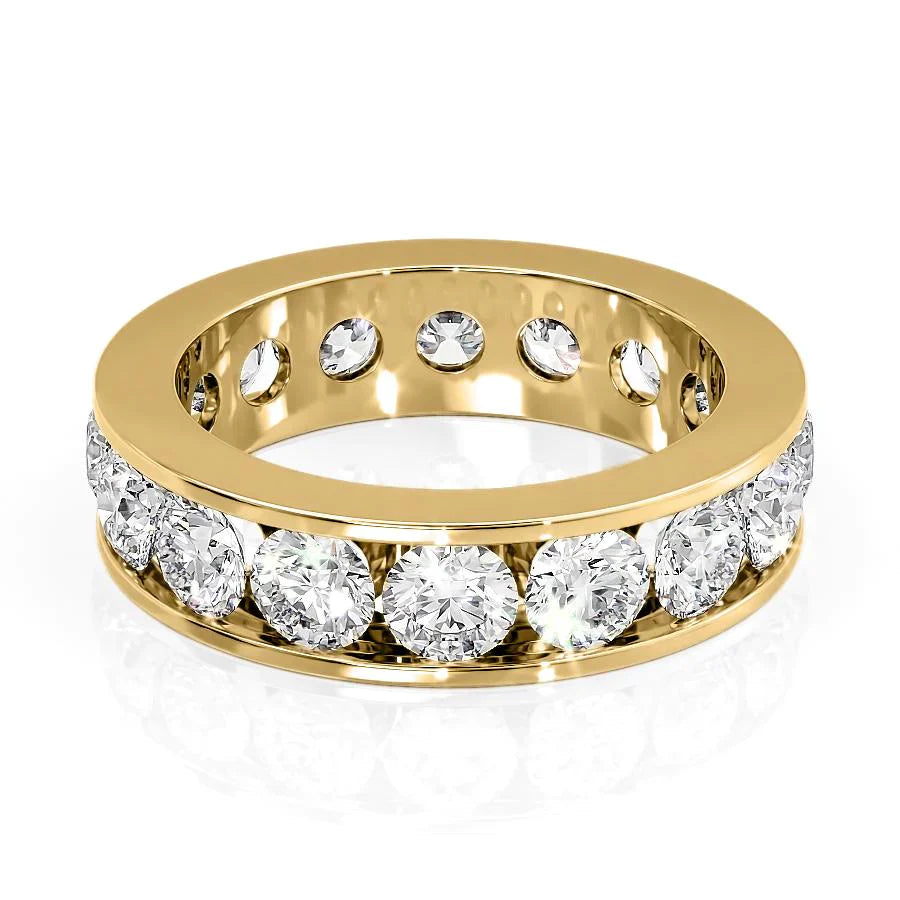 4ct Arlea Round Cut Moissanite Ring - Gold