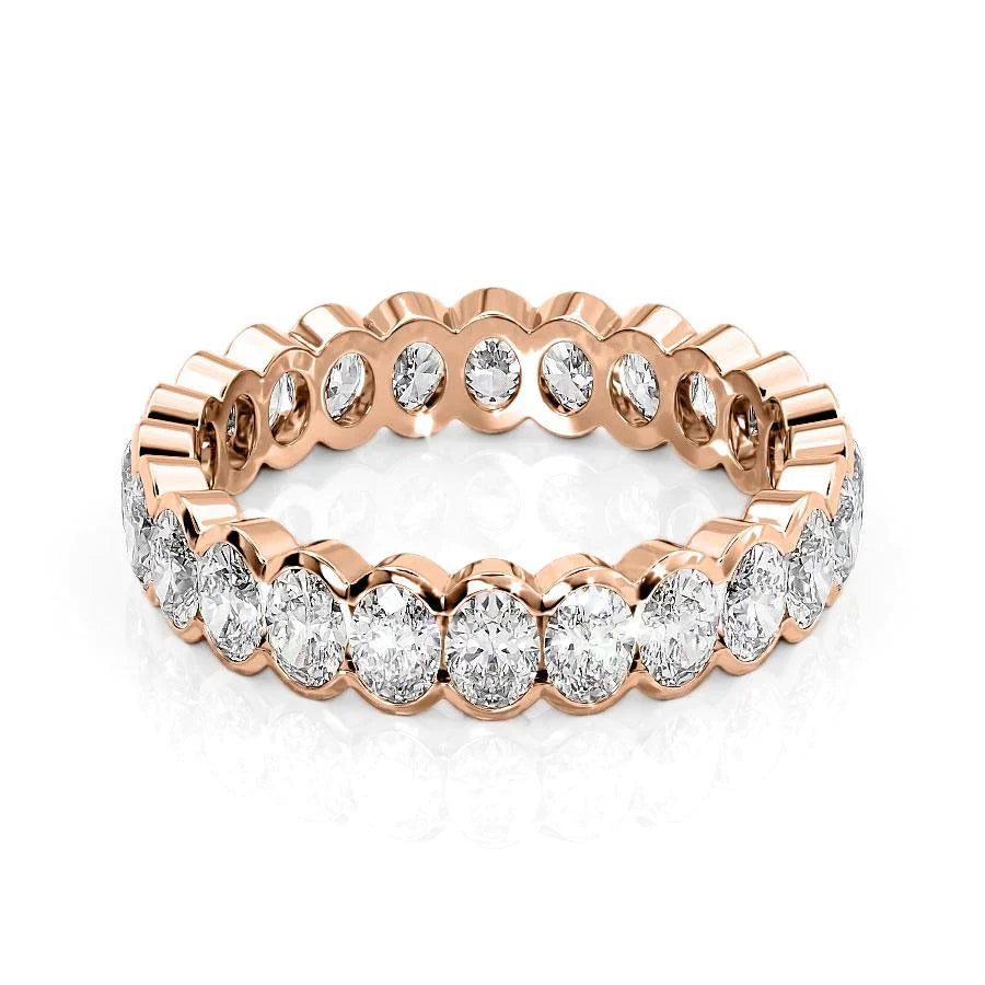 2ct Indira Oval Cut Moissanite Ring - Rose Gold