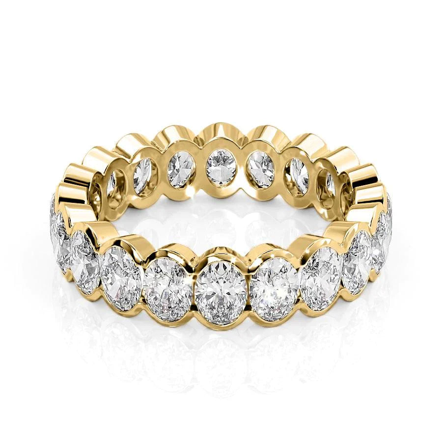 3ct Aretta Oval Cut Moissanite Ring - Gold