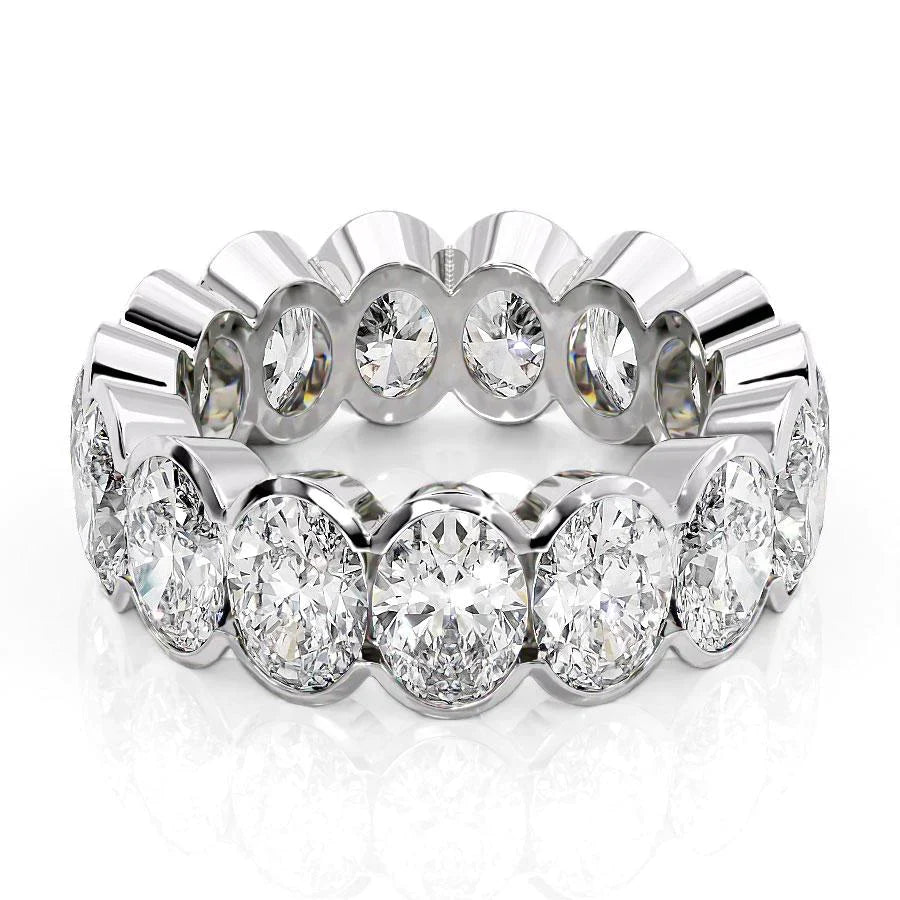 7.5ct Nimara Oval Cut Moissanite Ring - Silver