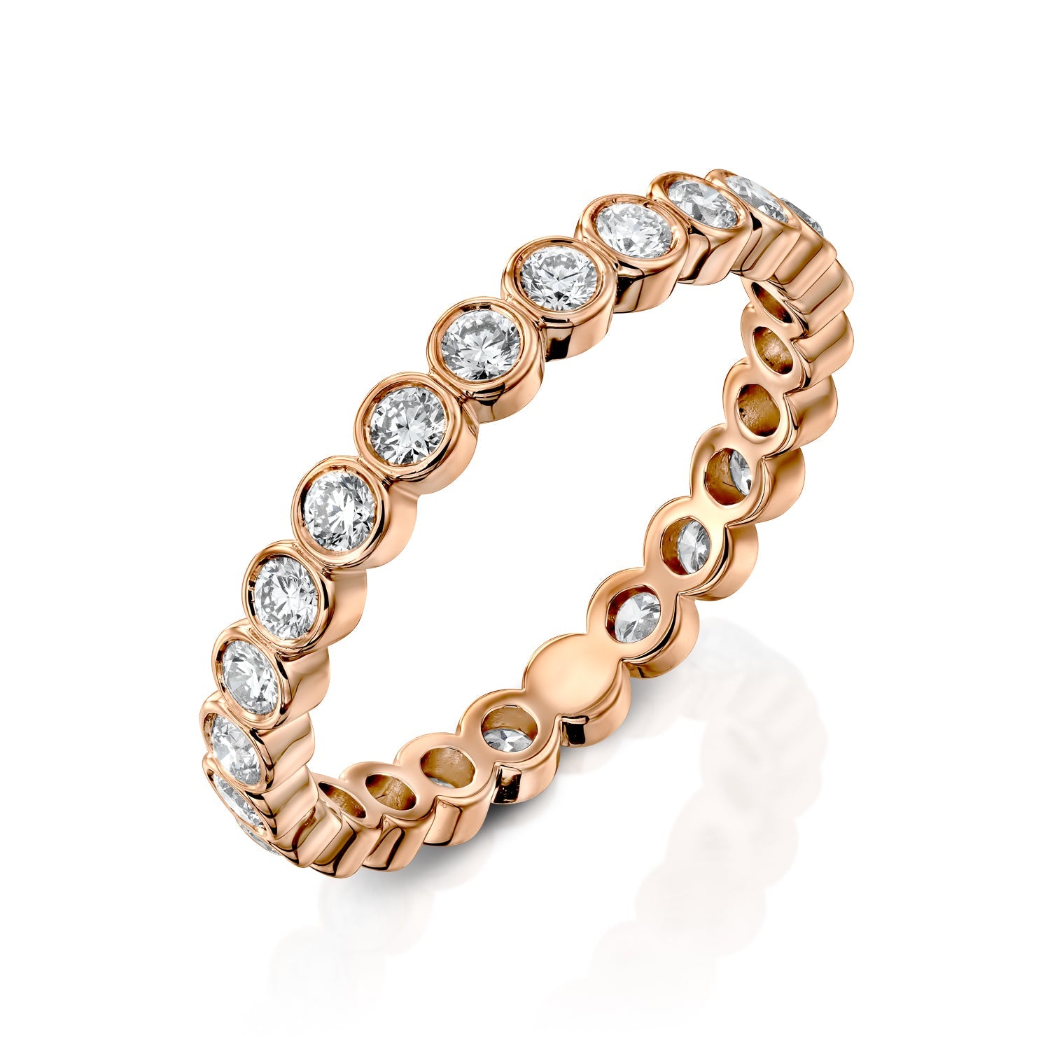 0.5ct Vestara Round Cut Moissanite Ring - Rose Gold