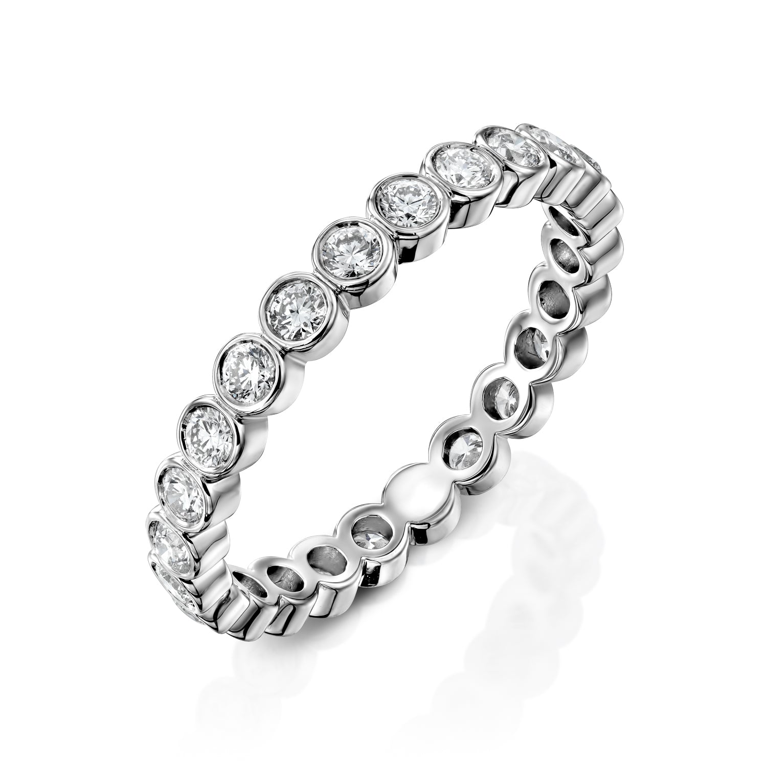 0.5ct Vestara Round Cut Moissanite Ring - Silver