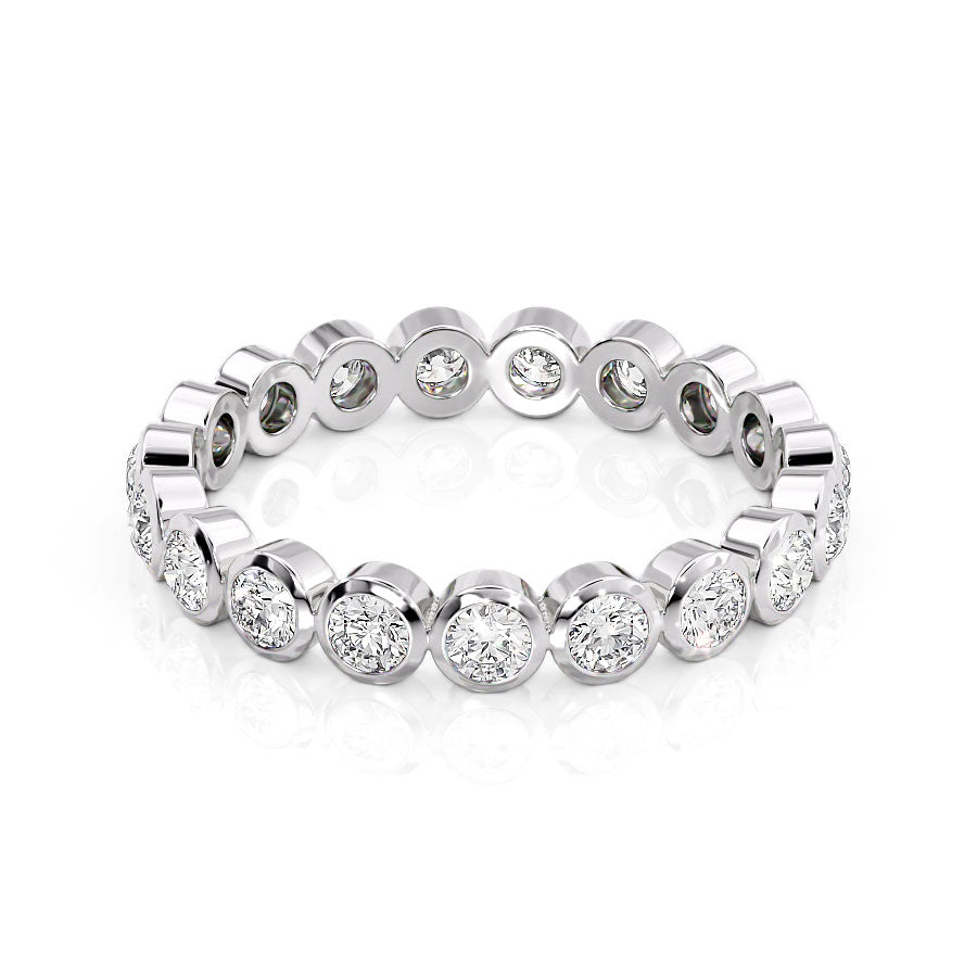 1ct Aliana Round Cut Moissanite Ring - Silver