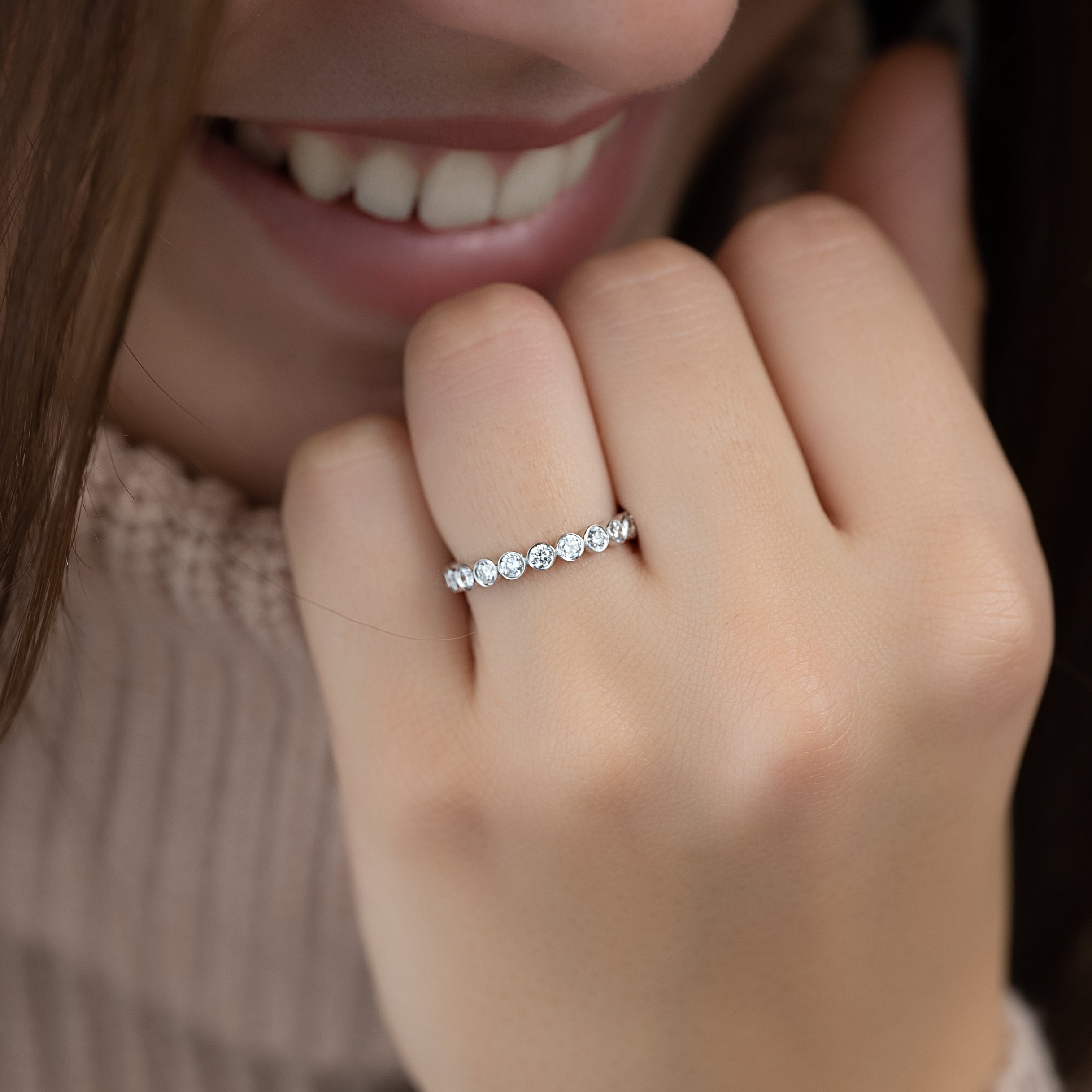 1ct Aliana Round Cut Moissanite Ring - Silver