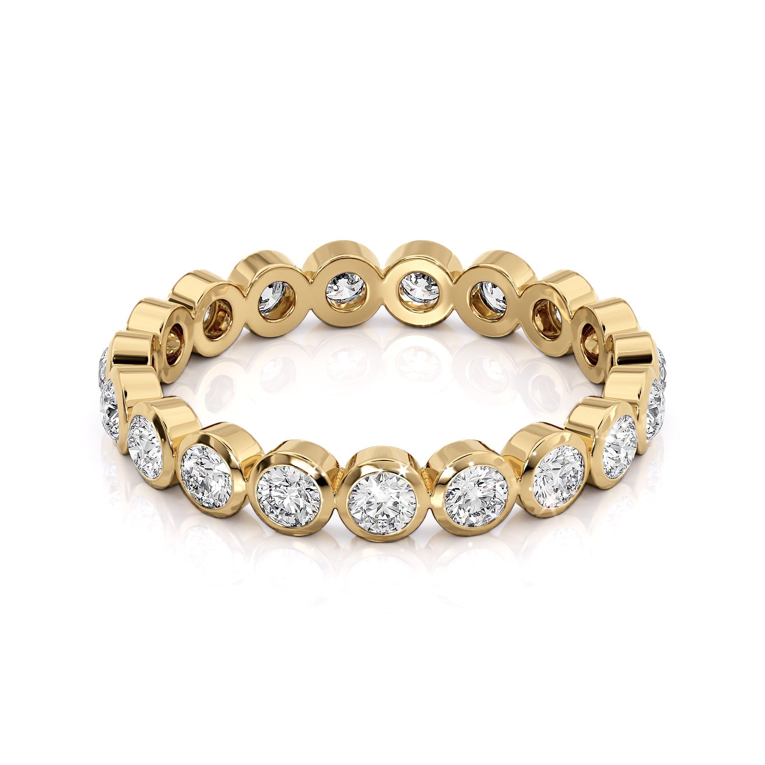1ct Aliana Round Cut Moissanite Ring - Gold