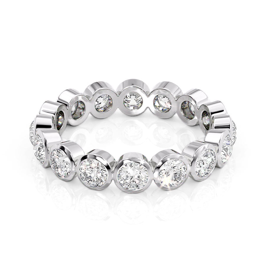 1.5ct Viridiana Round Cut Moissanite Ring - Silver