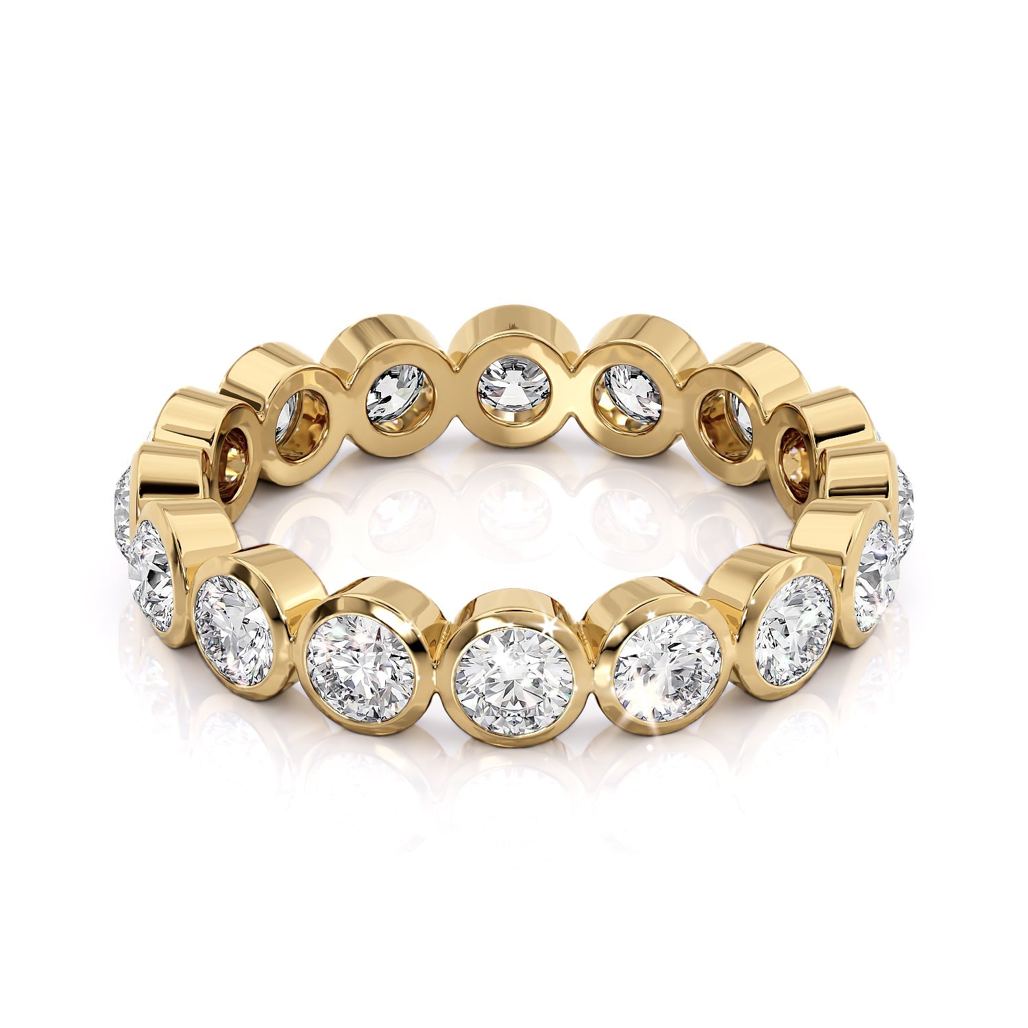 1.5ct Viridiana Round Cut Moissanite Ring - Gold