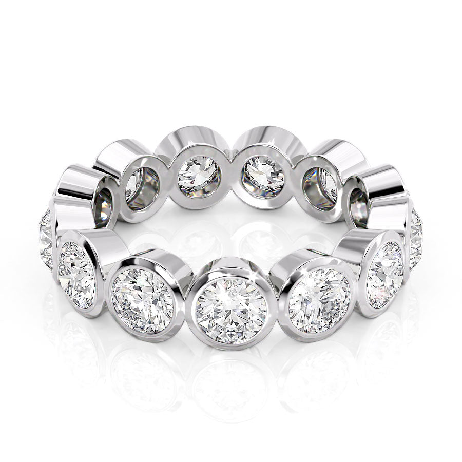3.5ct Izolda Round Cut Moissanite Ring - Silver