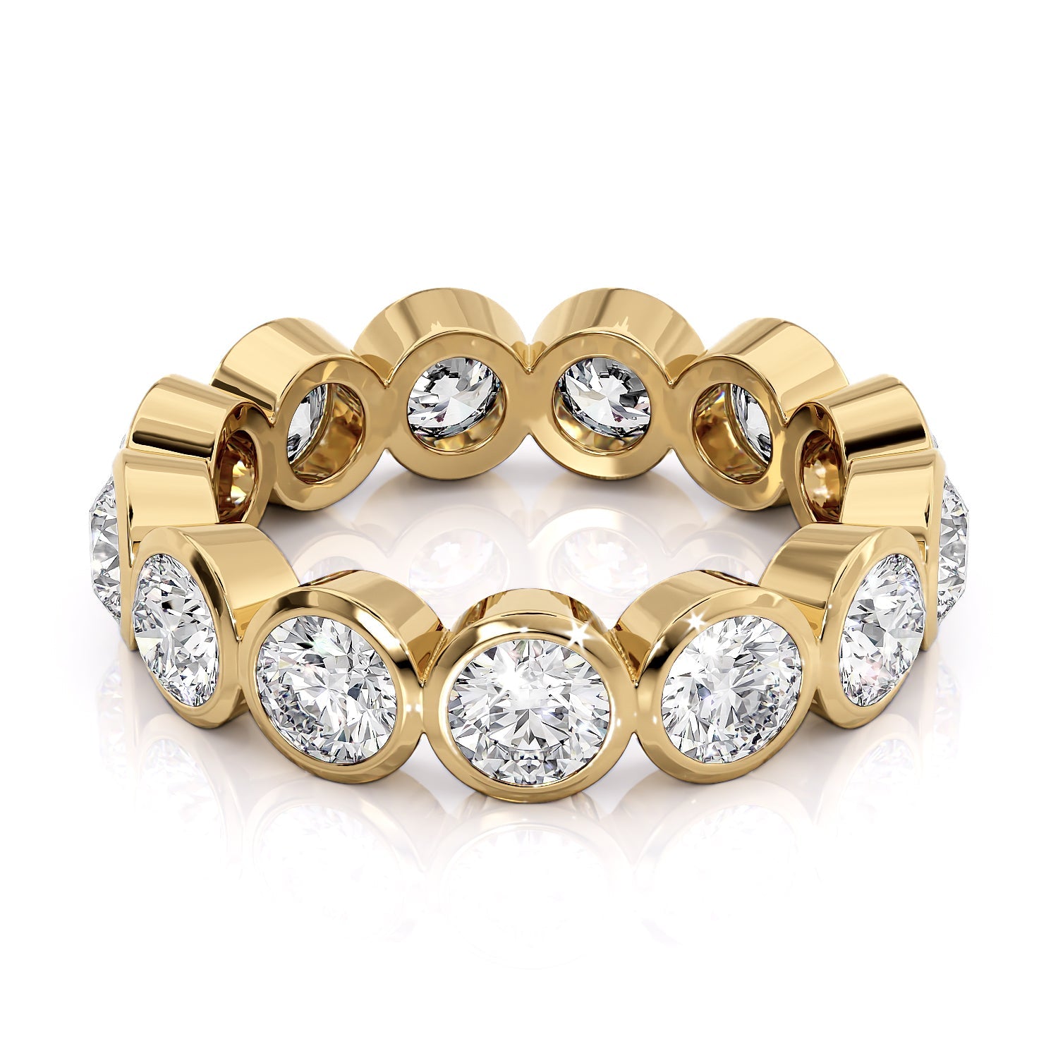 3.5ct Izolda Round Cut Moissanite Ring - Gold