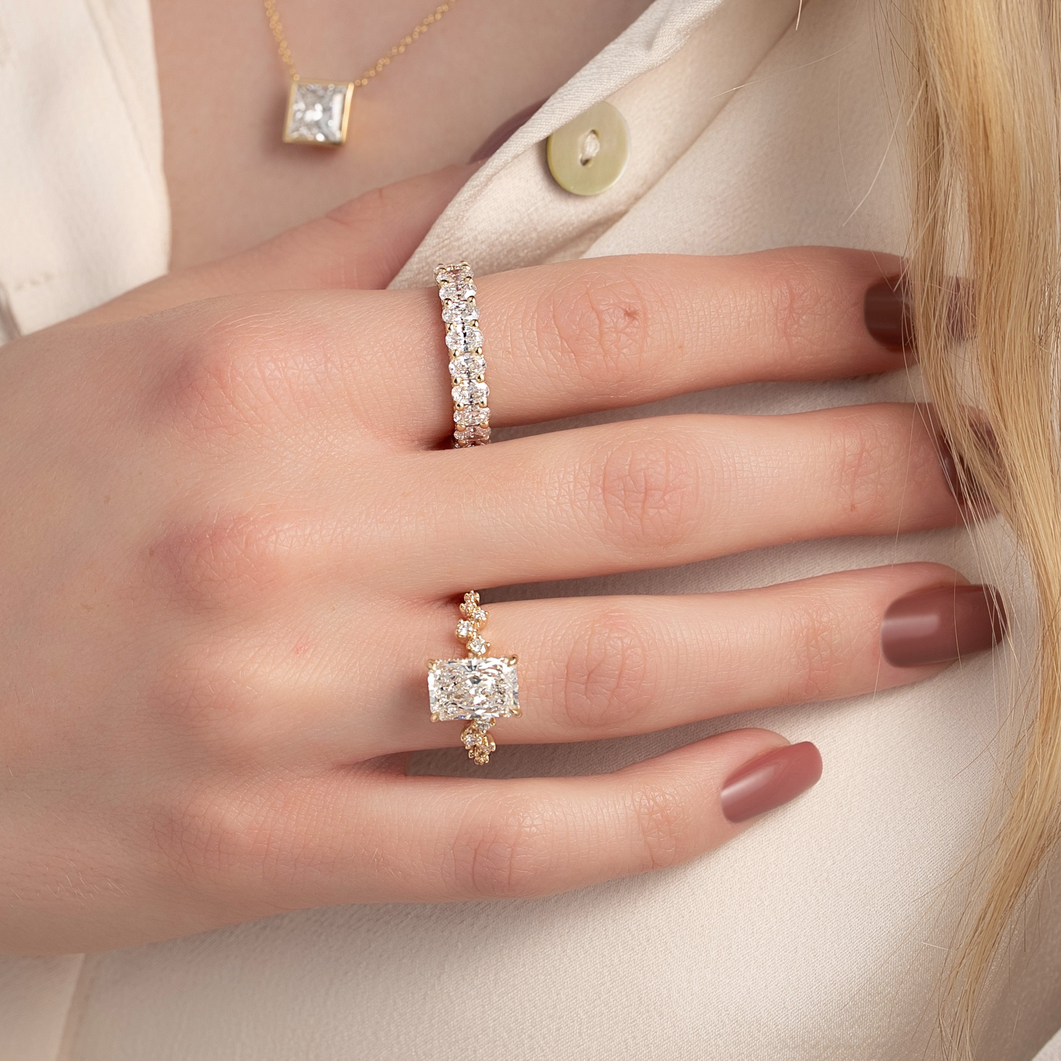 3.3ct Arisha Oval Cut Moissanite Ring - Gold