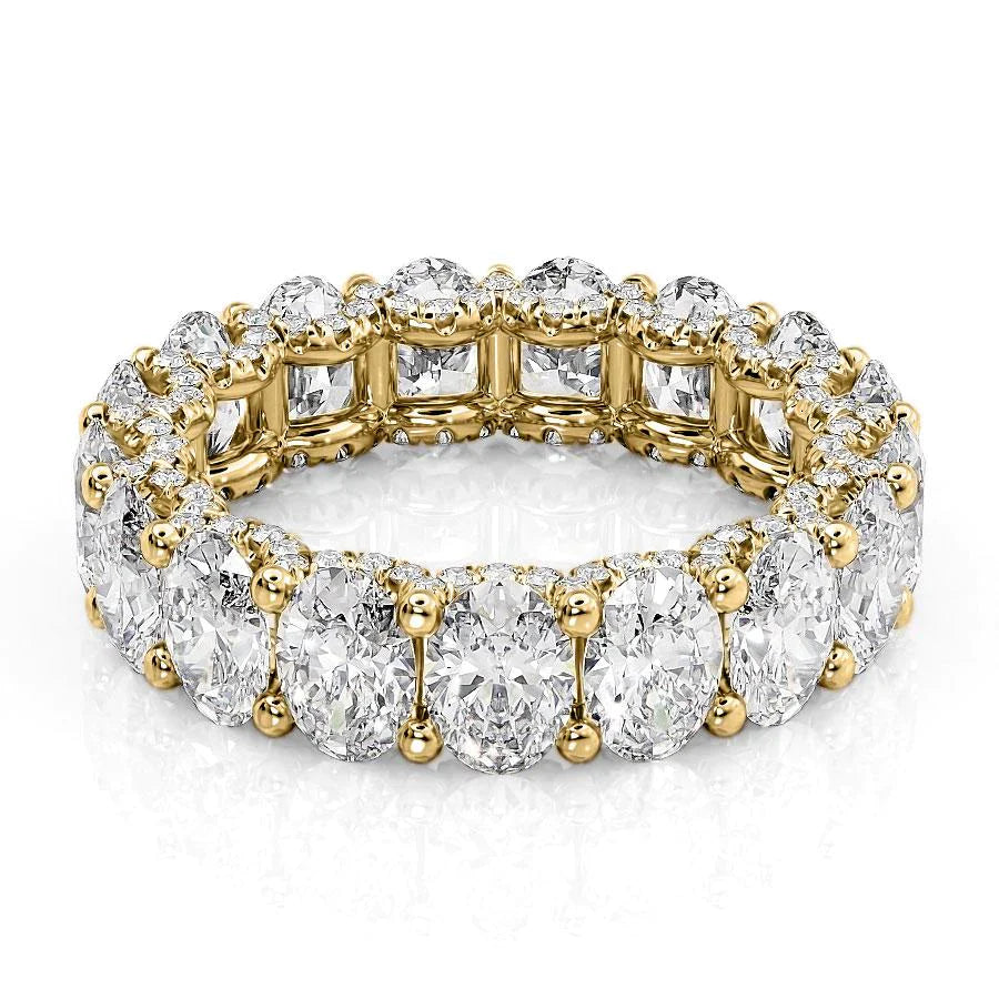 6.8ct Delphi Oval Cut Moissanite Ring - Gold