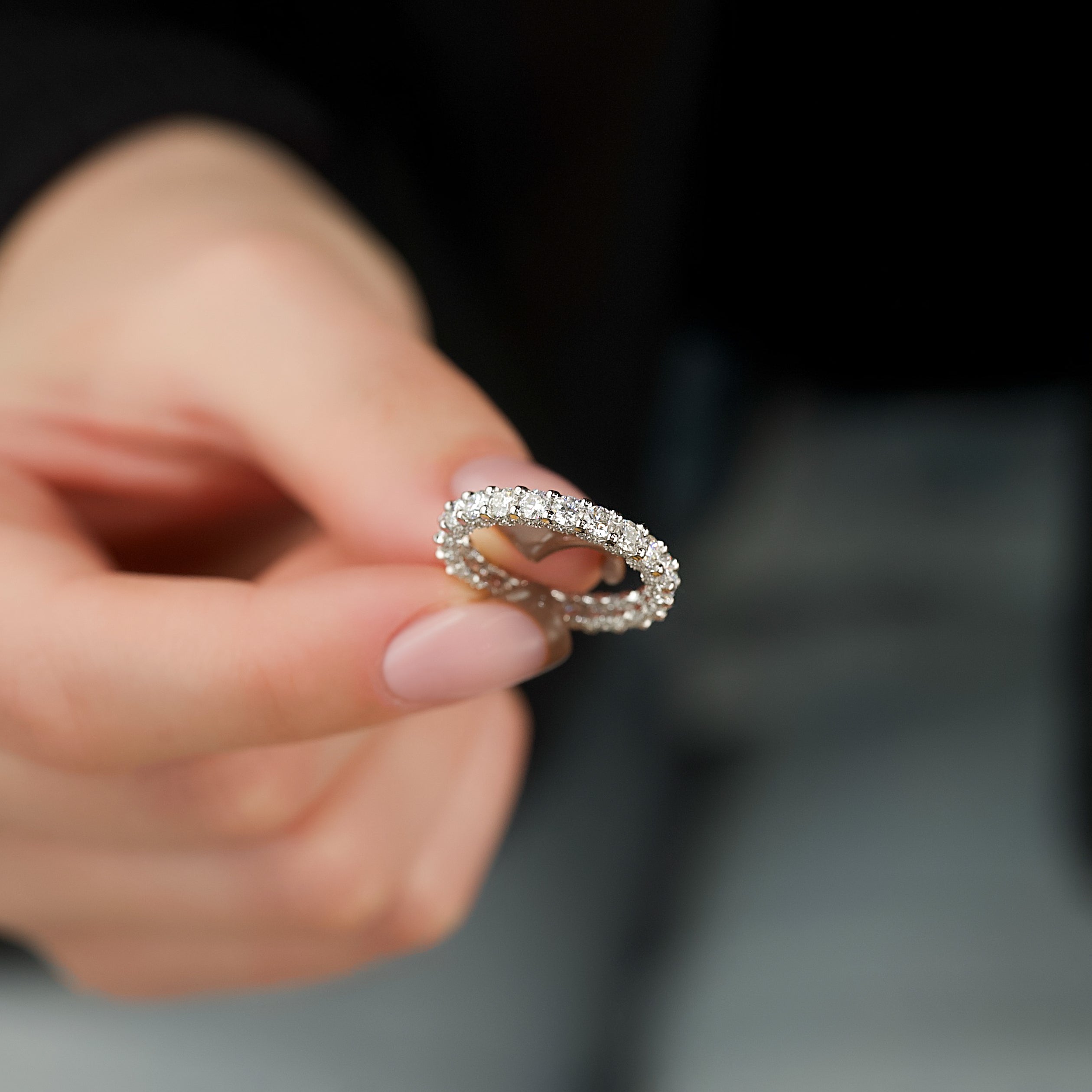 2.3ct Rachara Round Cut Moissanite Ring - Silver