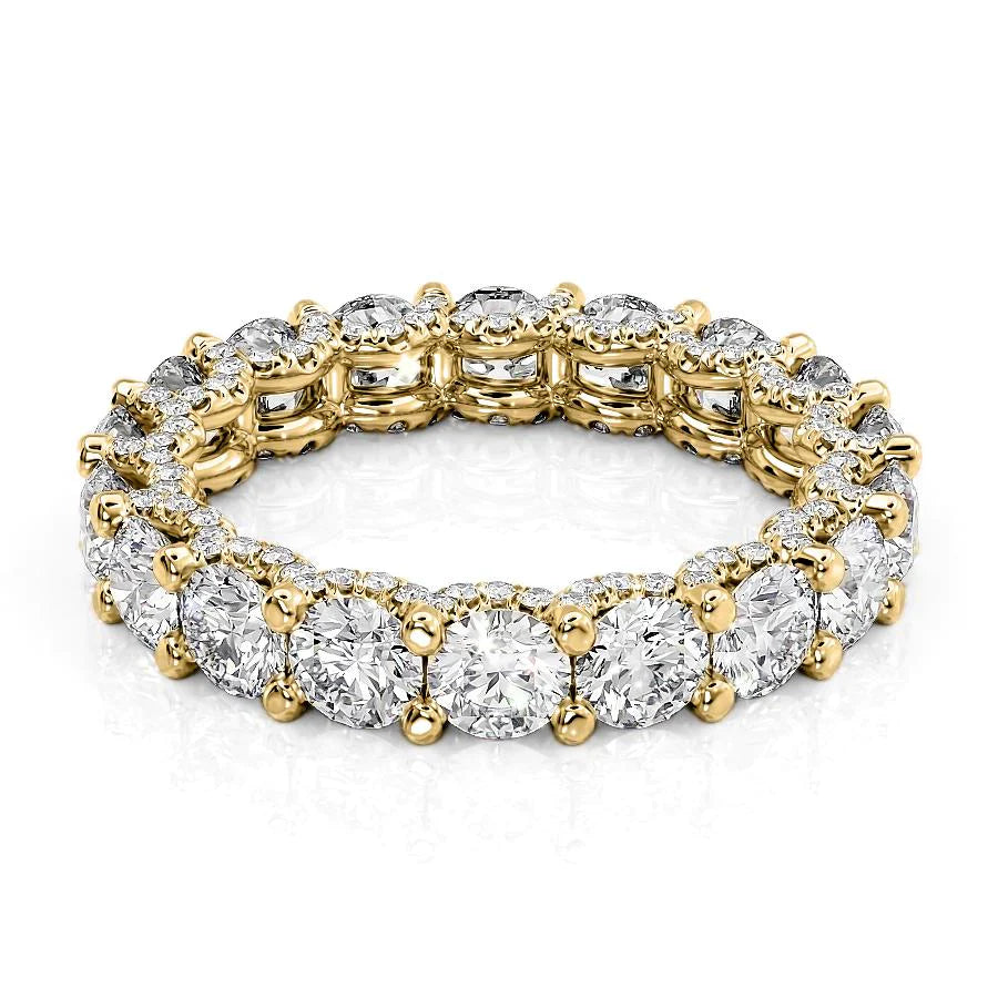 3.8ct Tessa Round Cut Moissanite Ring - Gold