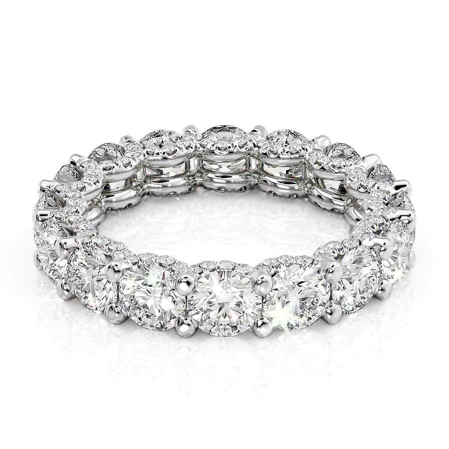 4.8ct Sanela Round Cut Moissanite Ring - Silver