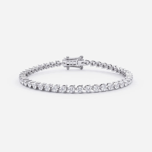 3 Prong Tennis Bracelet for Women (925 Sterling Silver) La Stella Jewels