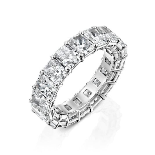 7ct Ophelia Round Cut Moissanite Ring - Silver
