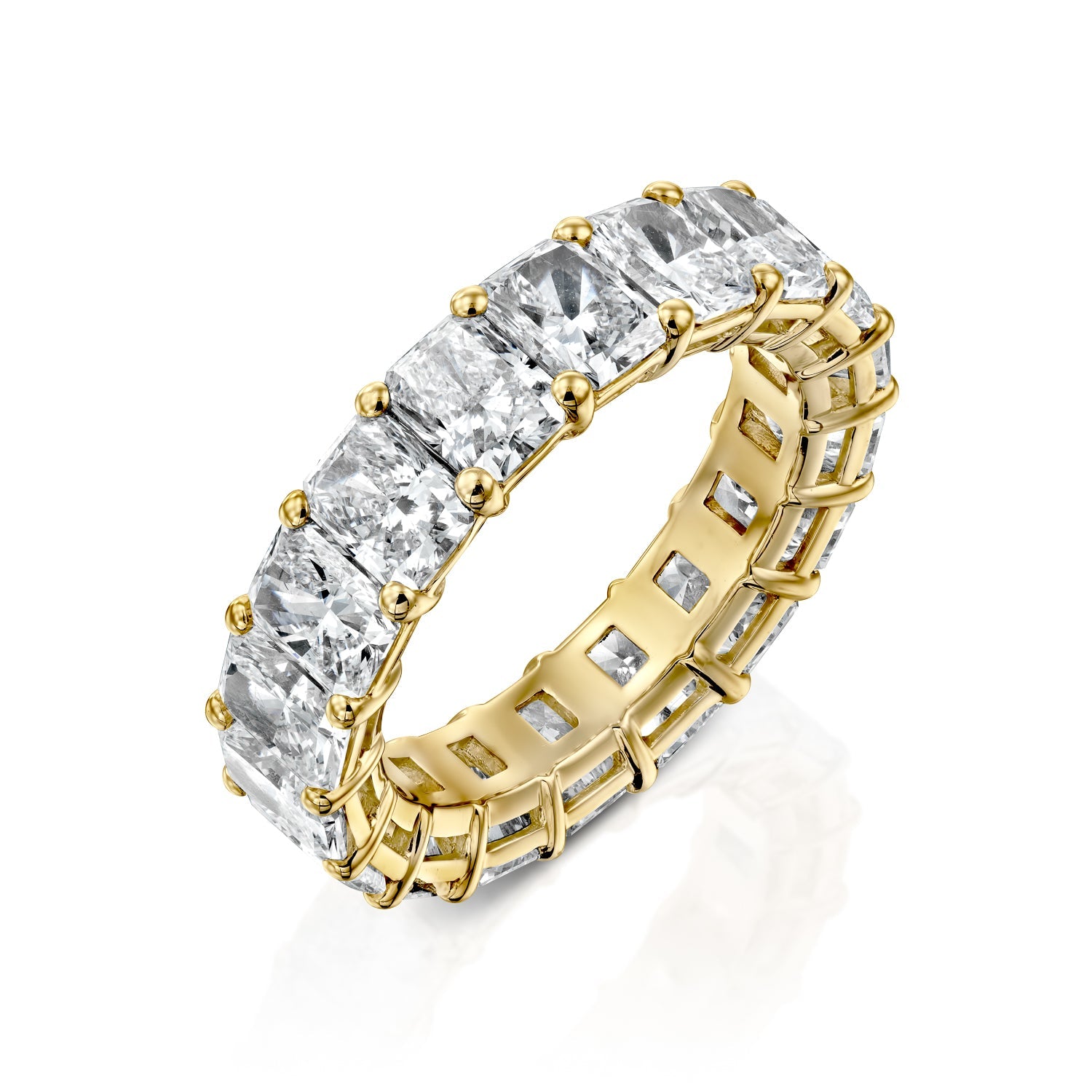 7ct Ophelia Round Cut Moissanite Ring - Gold