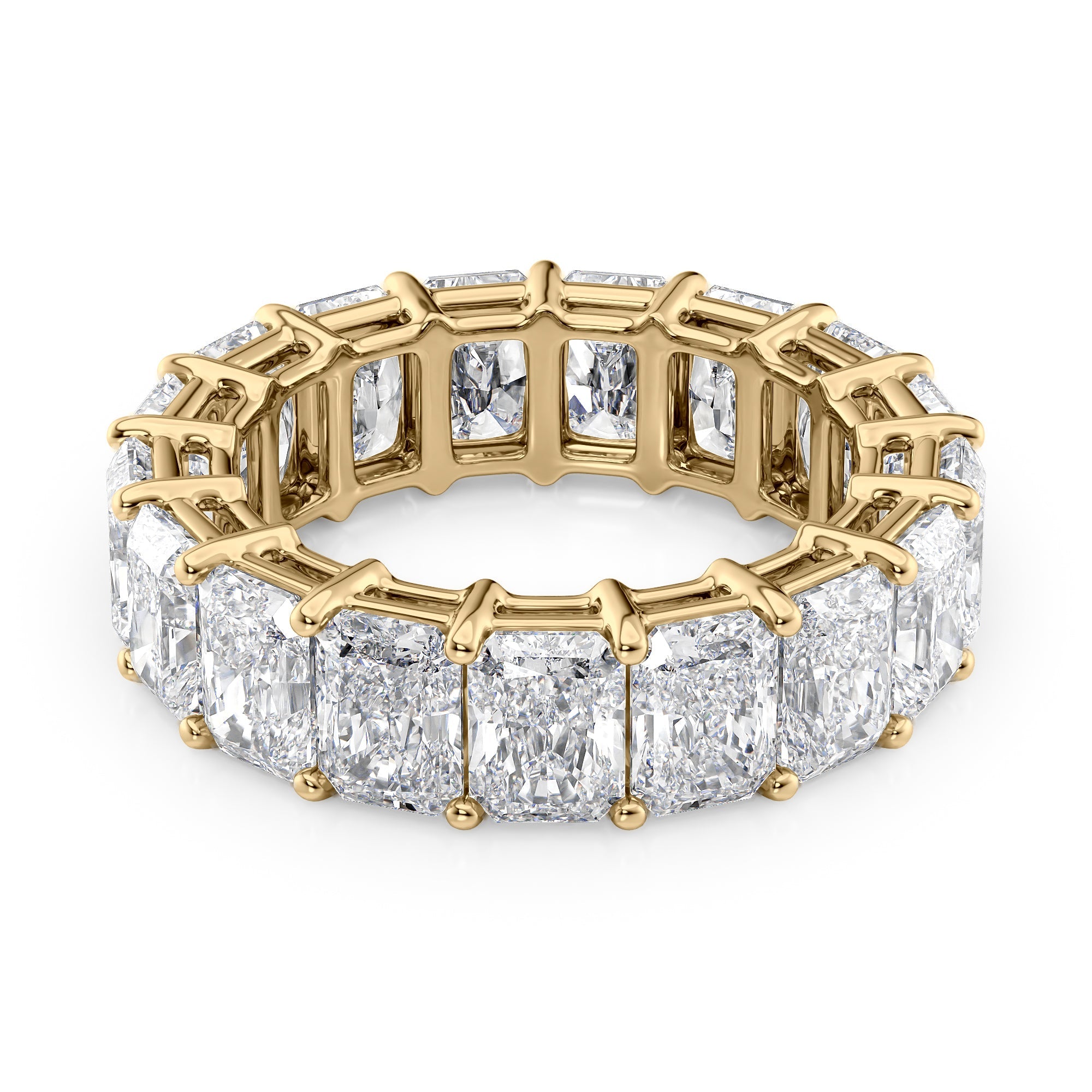 8ct Monica Round Cut Moissanite Ring - Gold
