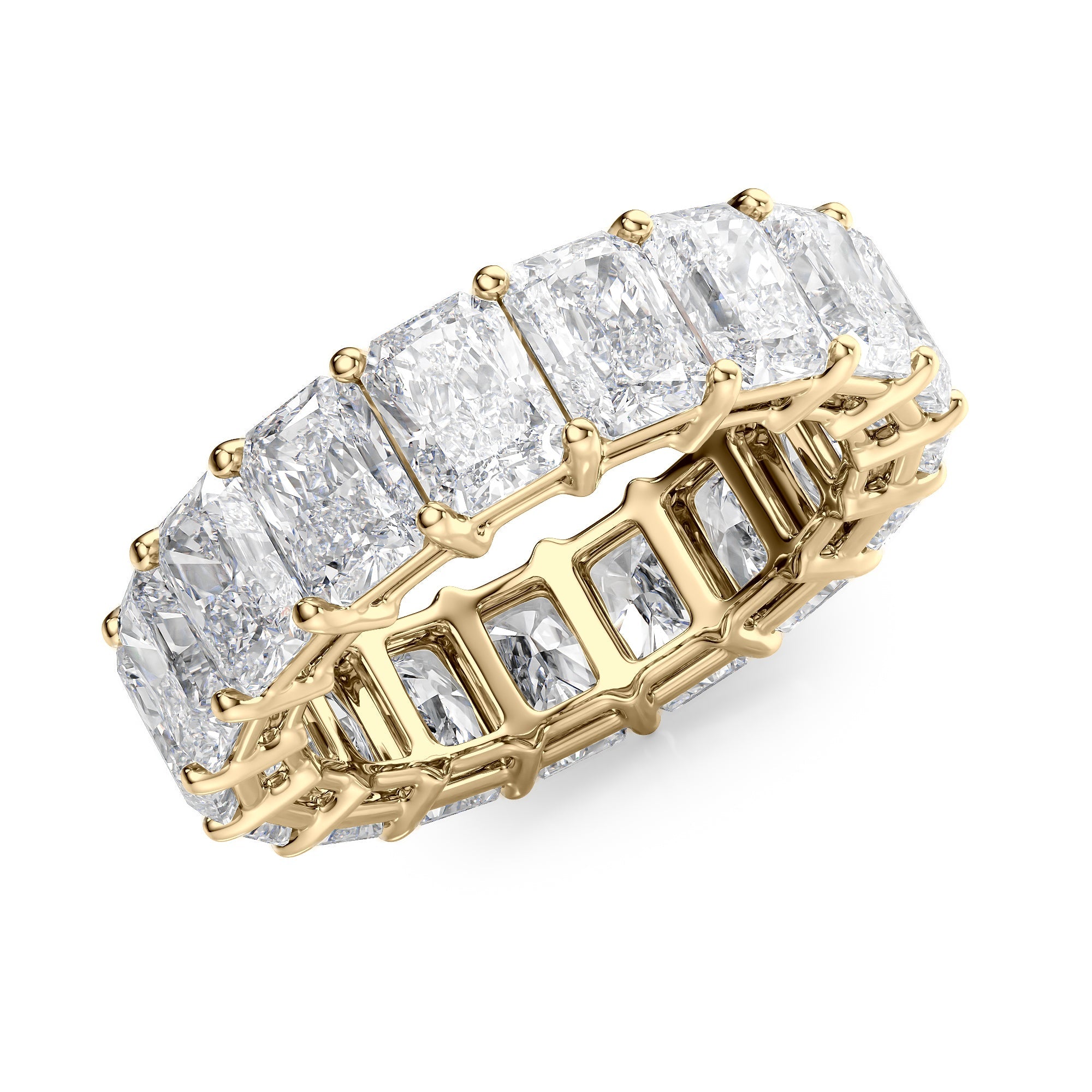 8ct Monica Round Cut Moissanite Ring - Gold