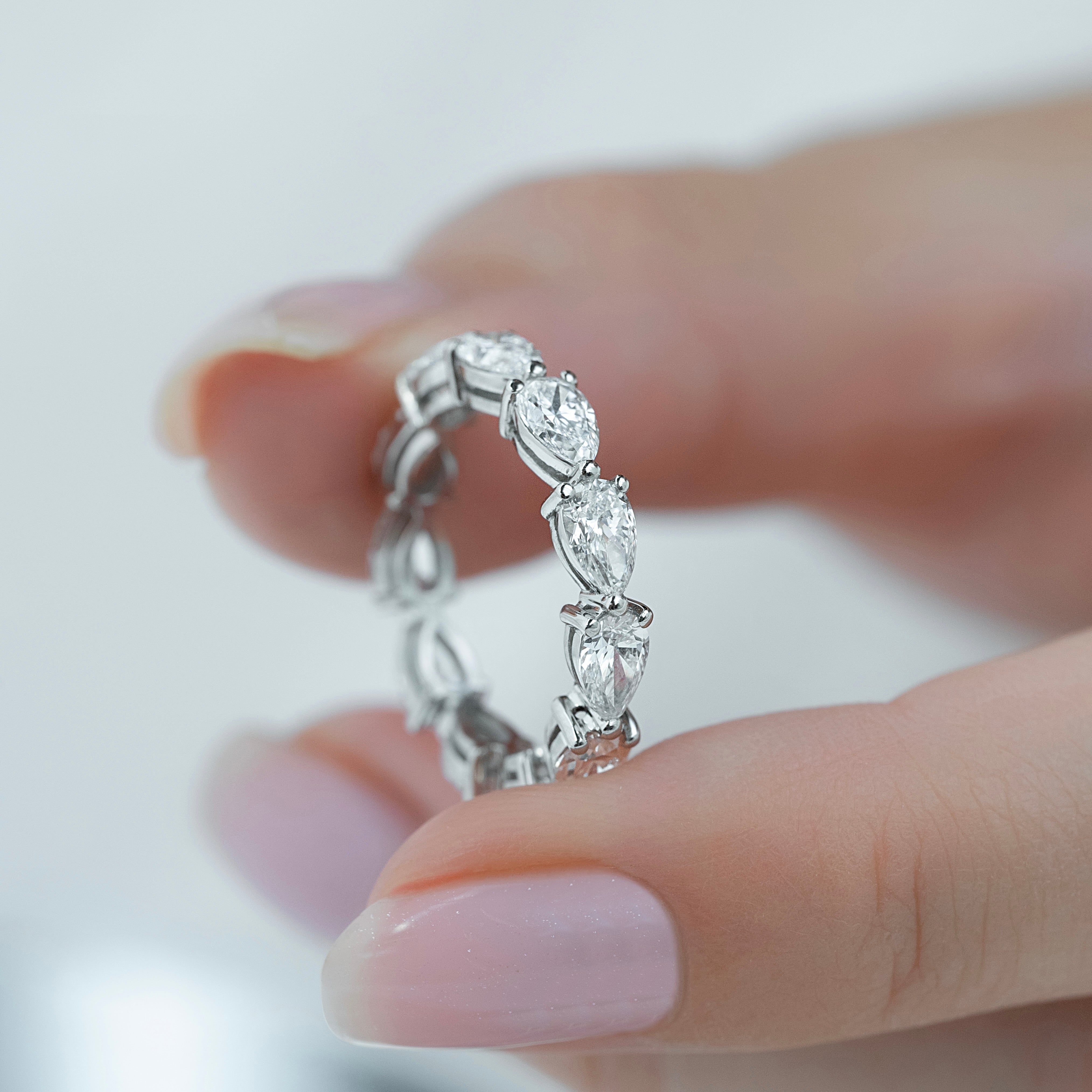3ct Sophia Pear Cut Moissanite Ring - Silver