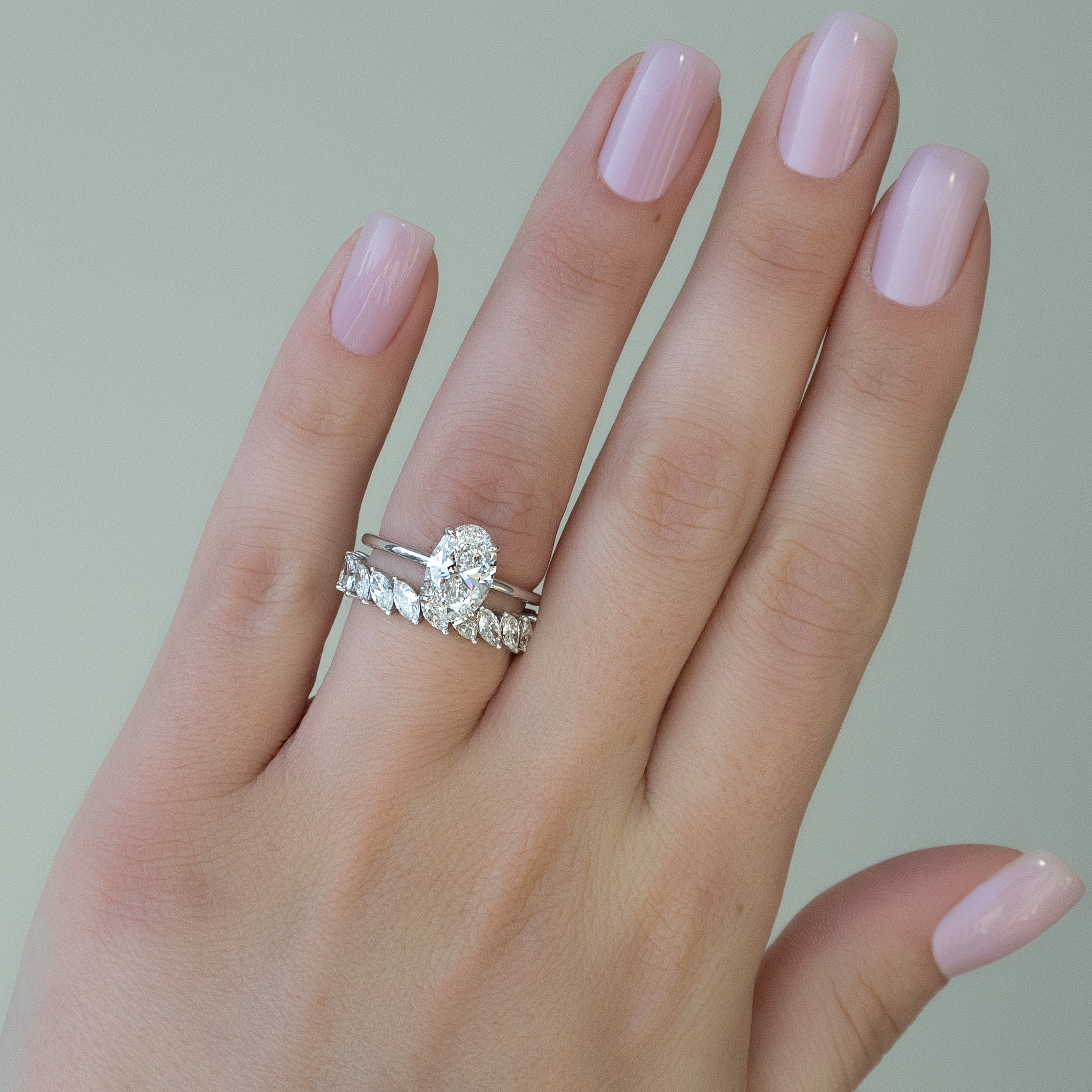 2ct Ysolde Marquise Cut Moissanite Ring - Silver