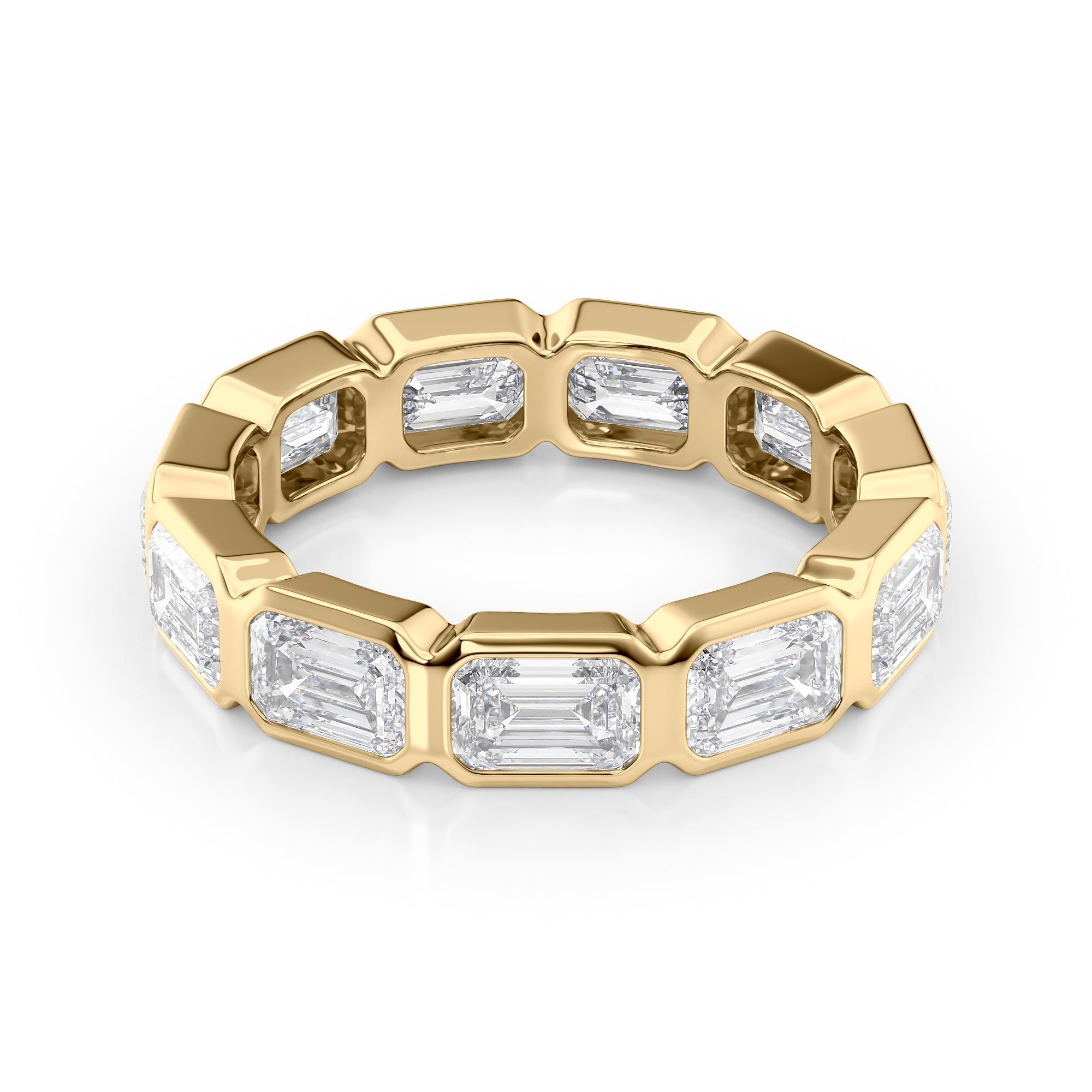 4.5ct Rosena Emerald Cut Moissanite Ring - Gold