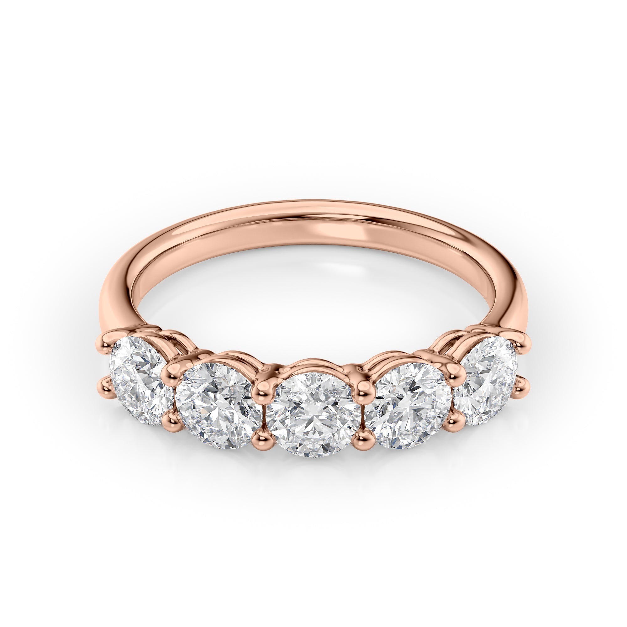 1.5ct Solinda Round Cut Moissanite Ring - Rose Gold