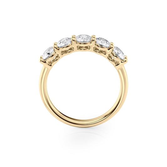 1.5ct Solinda Round Cut Moissanite Ring - Gold