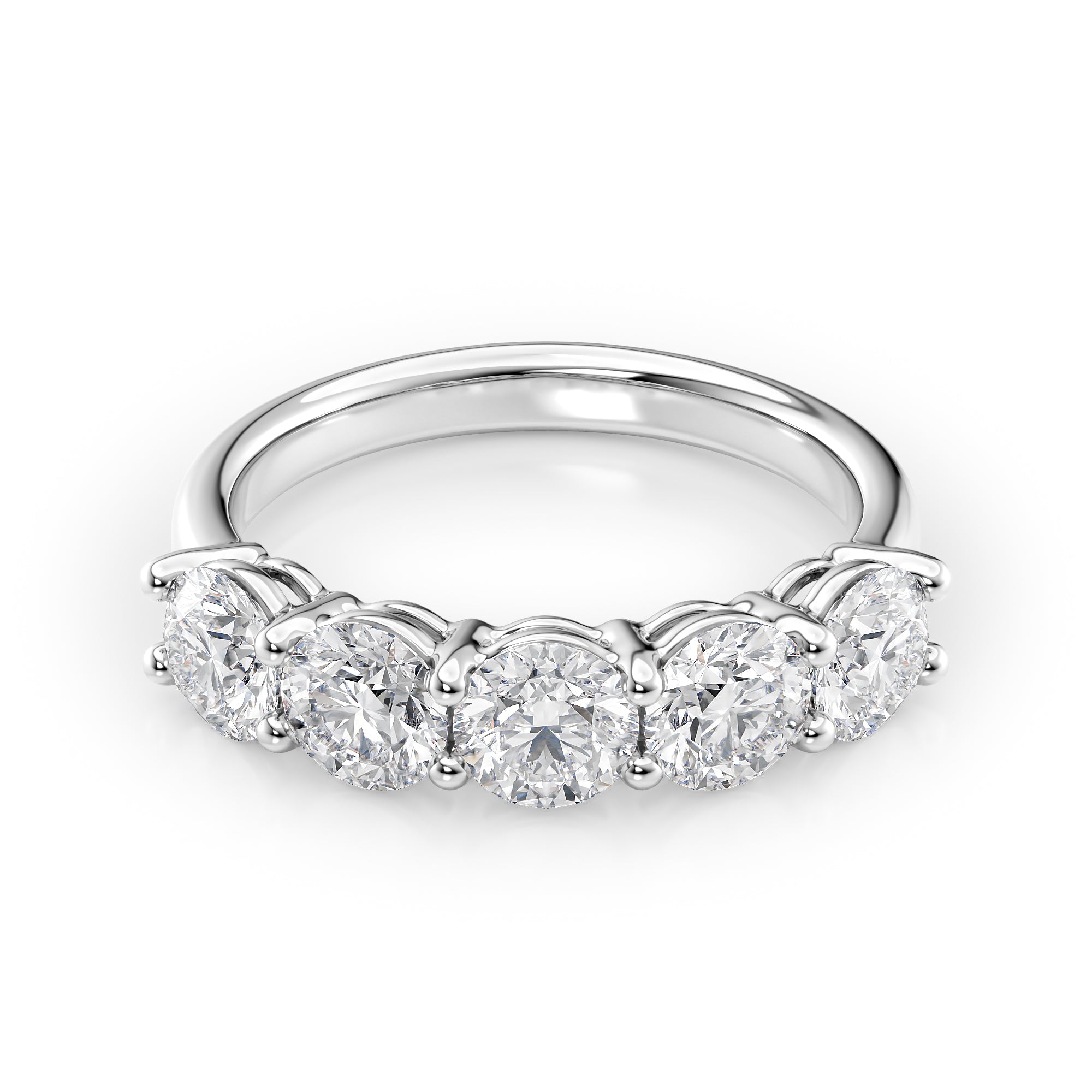 2ct Georgiana Round Cut Moissanite Ring - Silver