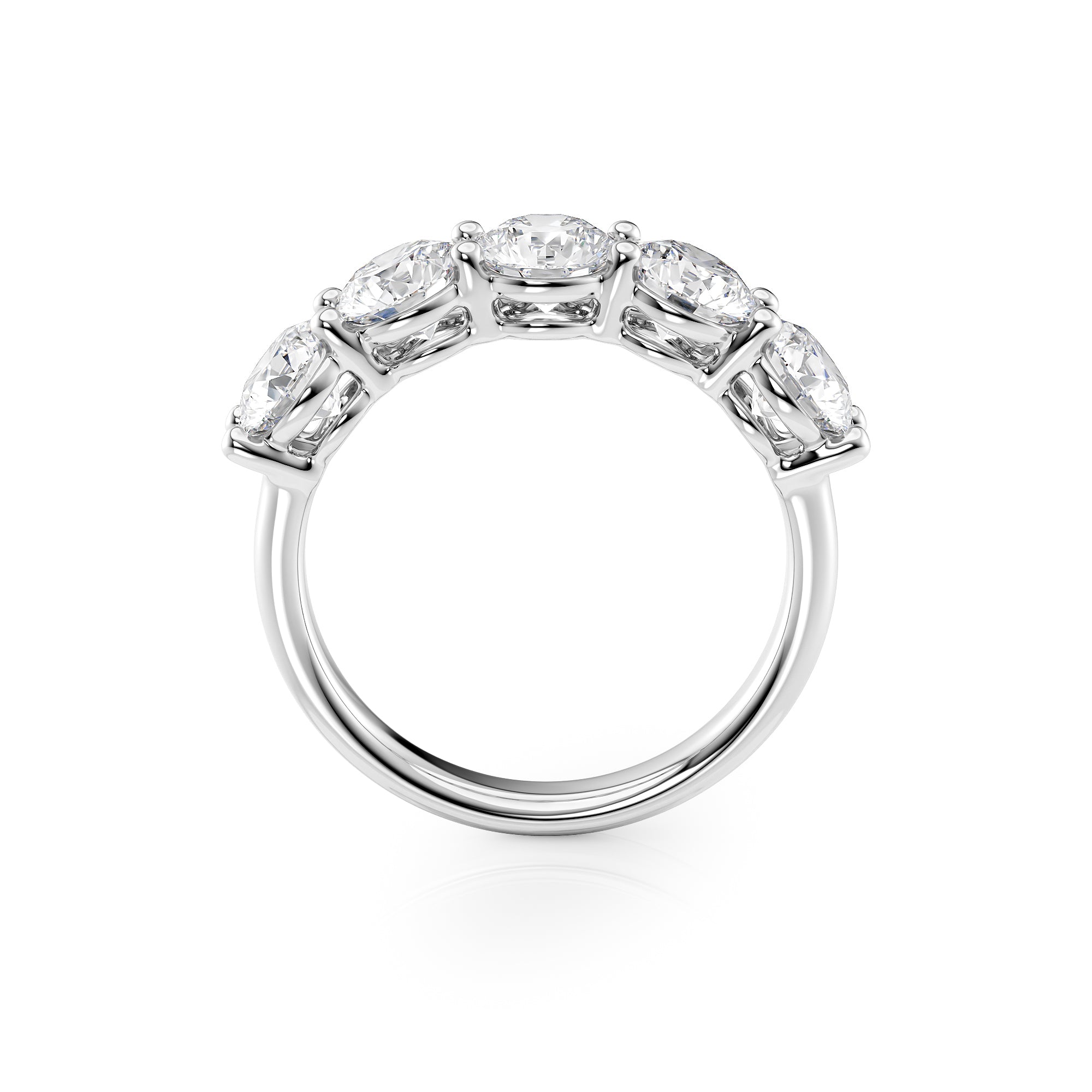 2.5ct Nola Round Cut Moissanite Ring - Silver