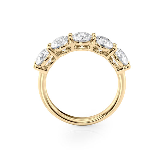 2.5ct Nola Round Cut Moissanite Ring - Gold