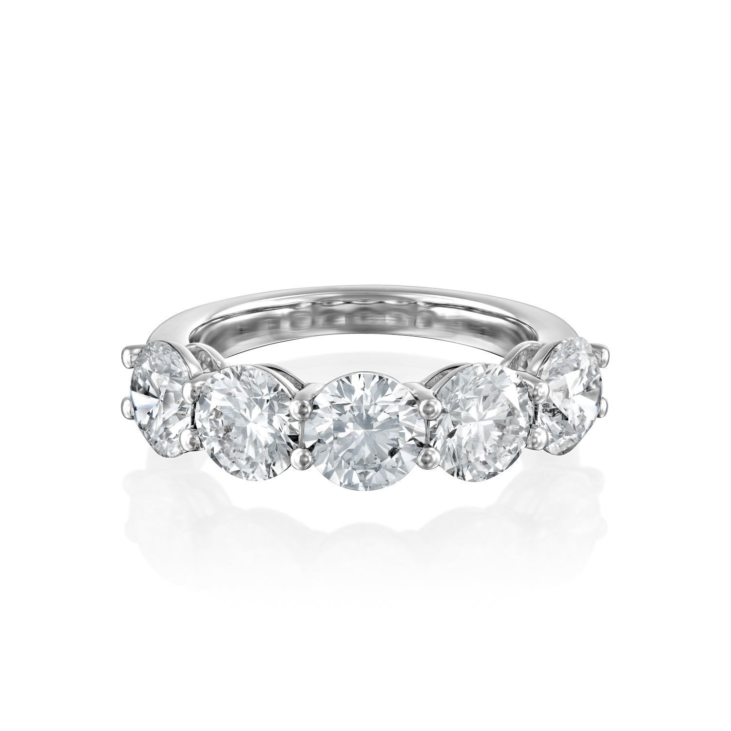 3.5ct Dorothea Round Cut Moissanite Ring - Silver