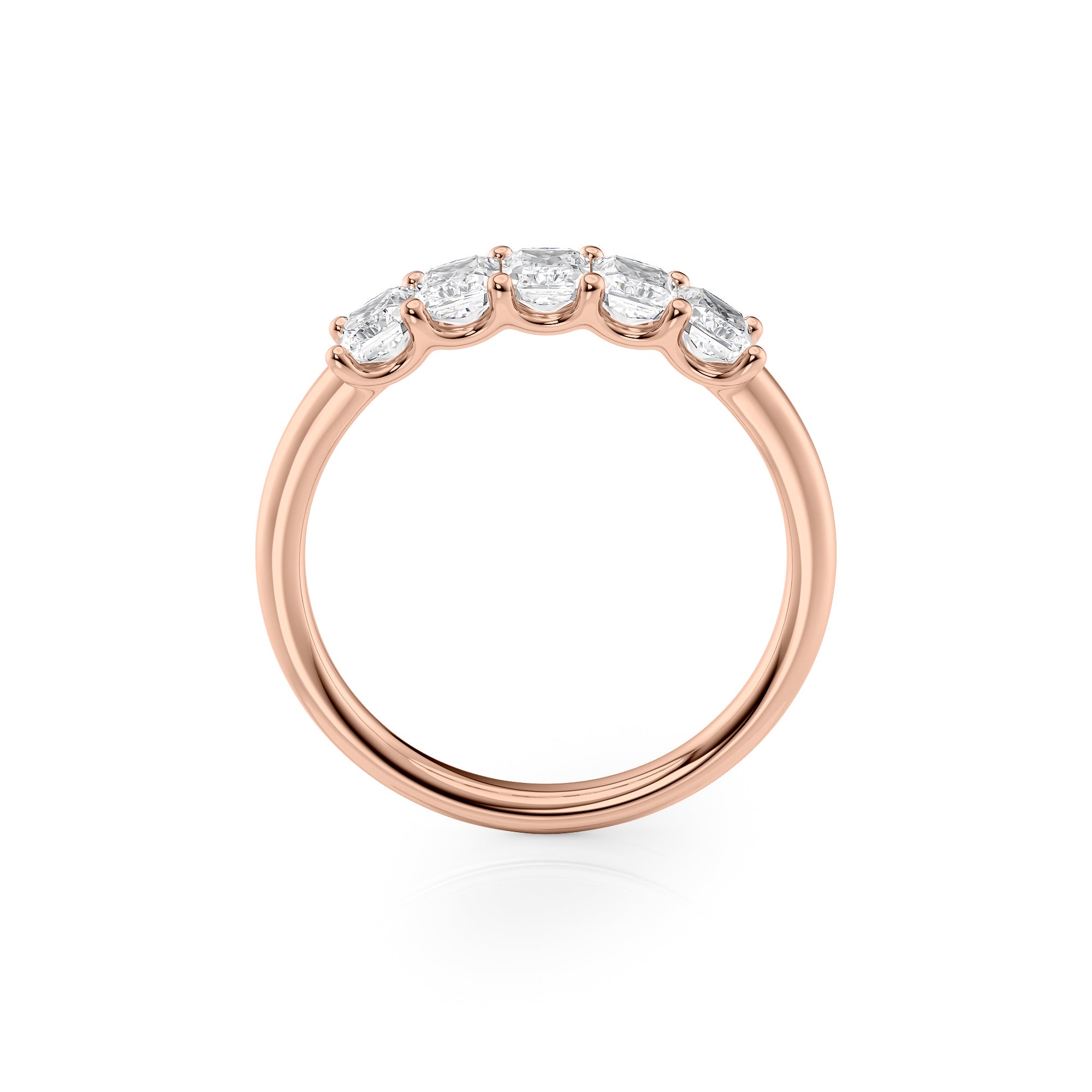 1ct Laurel Radiant Cut Moissanite Ring - Rose Gold