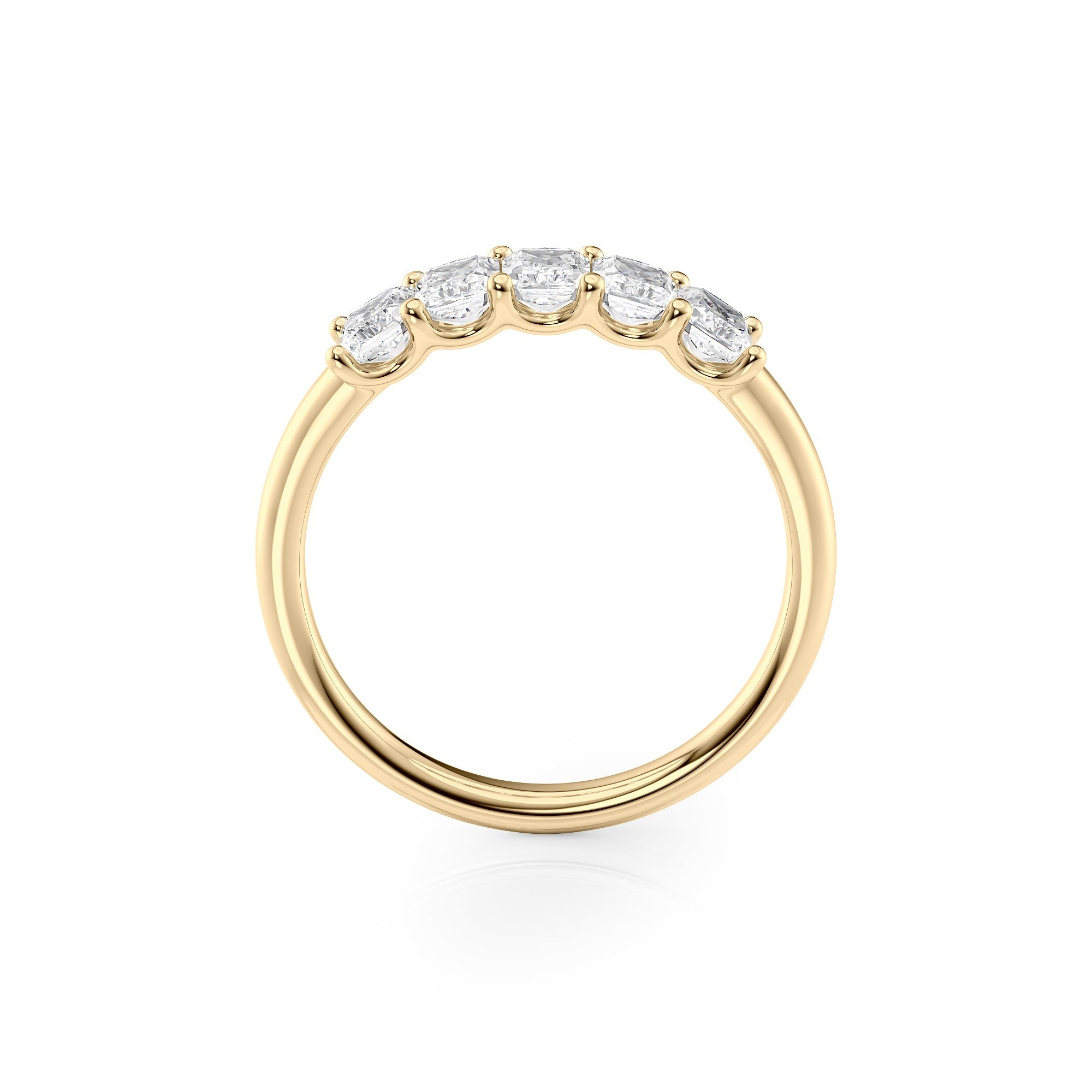 1ct Laurel Radiant Cut Moissanite Ring - Gold