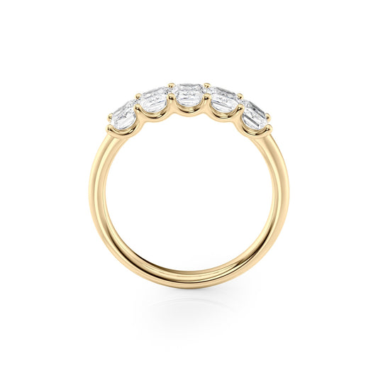 1.5ct Bice Radiant Cut Moissanite Ring - Gold