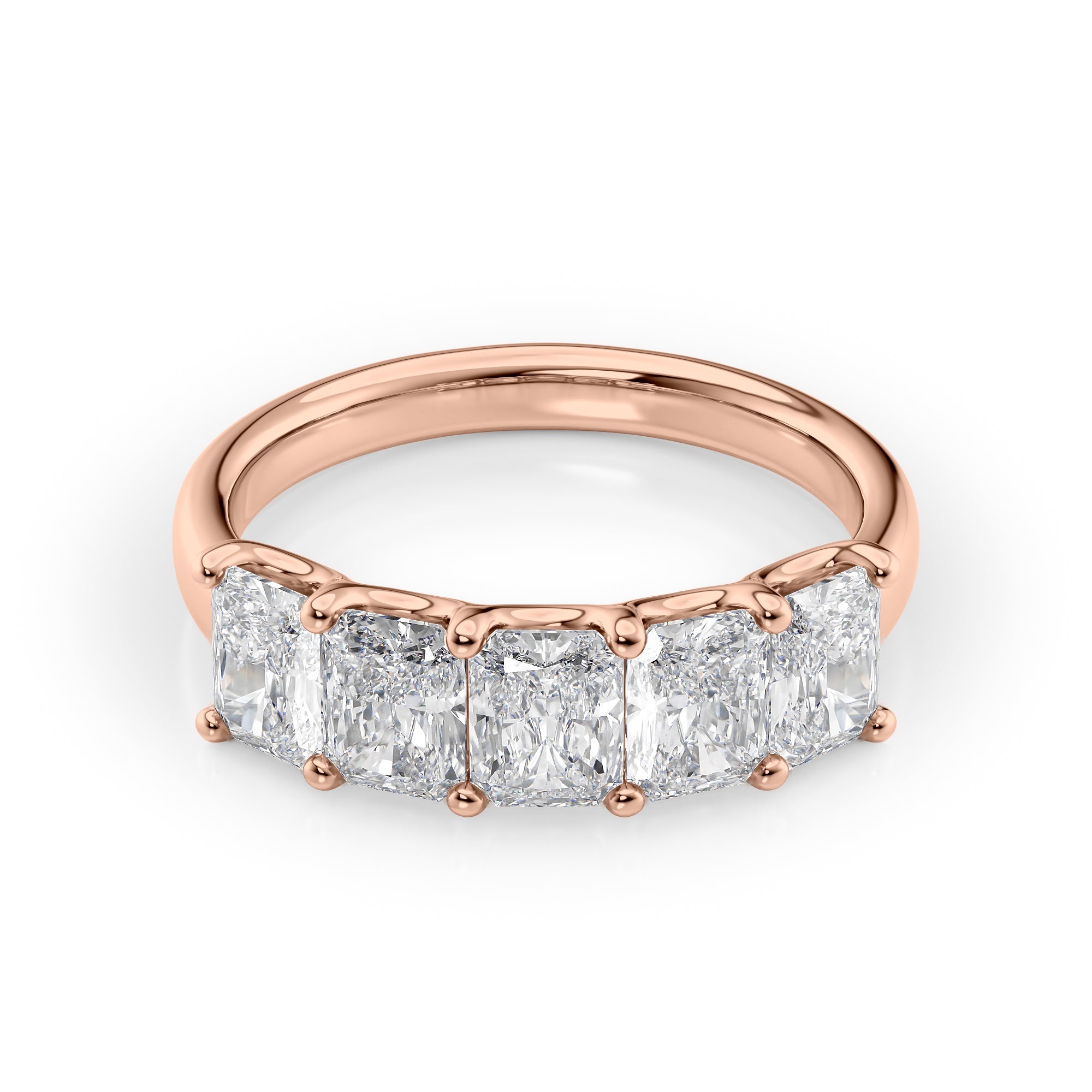 2ct Artemia Radiant Cut Moissanite Ring - Rose Gold