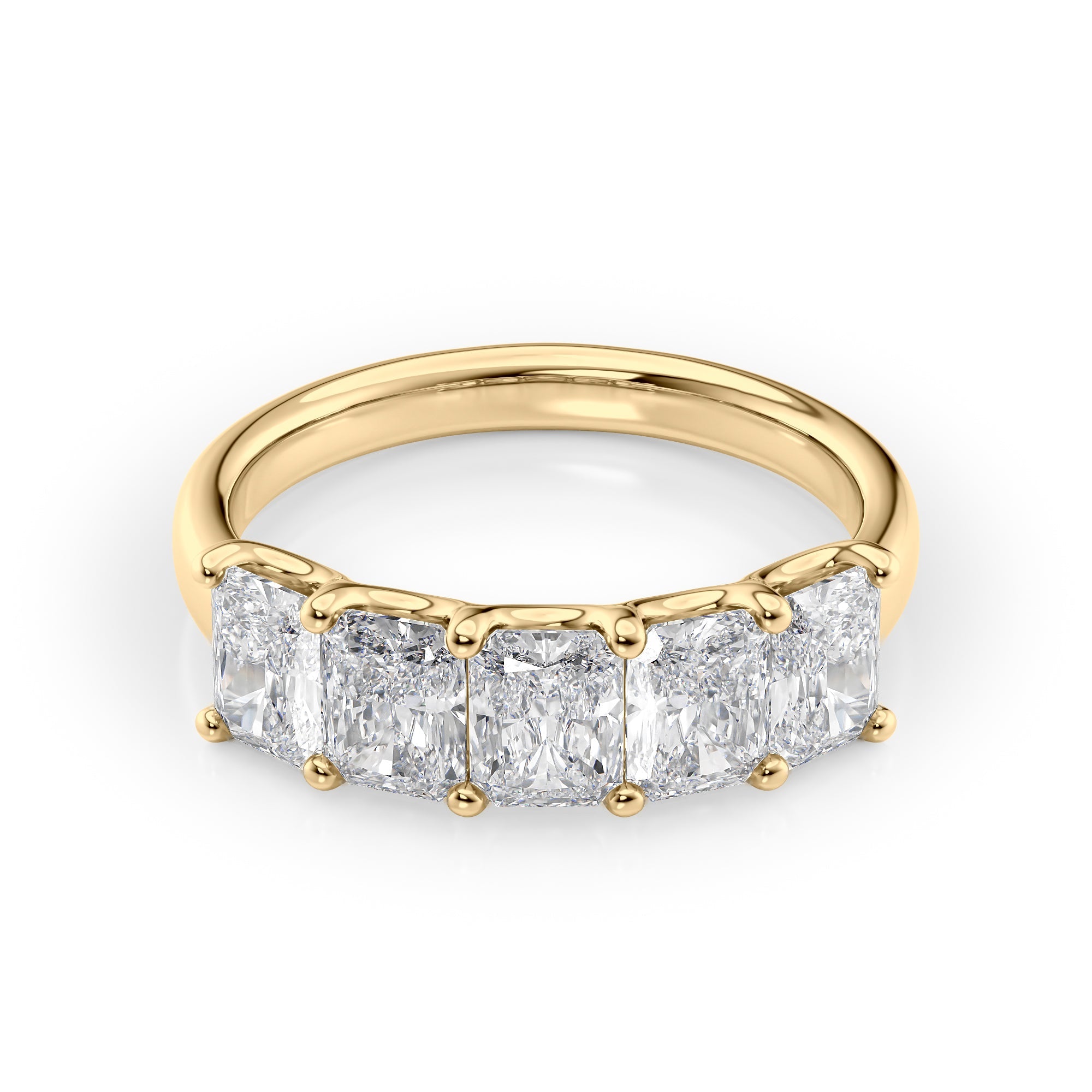 2ct Artemia Radiant Cut Moissanite Ring - Gold