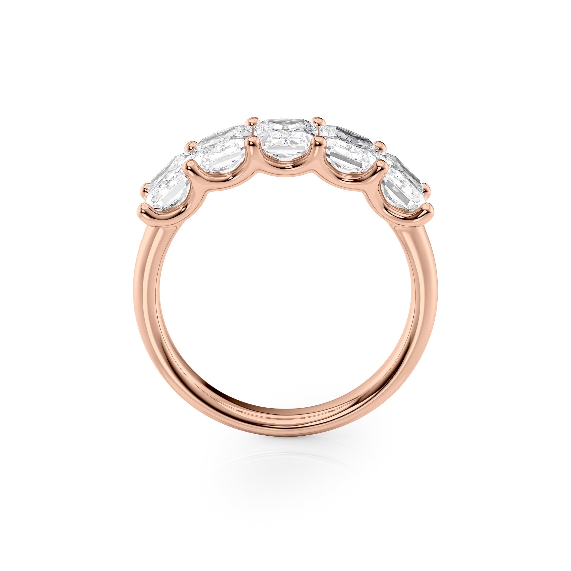 2.5ct Denara Radiant Cut Moissanite Ring - Rose Gold