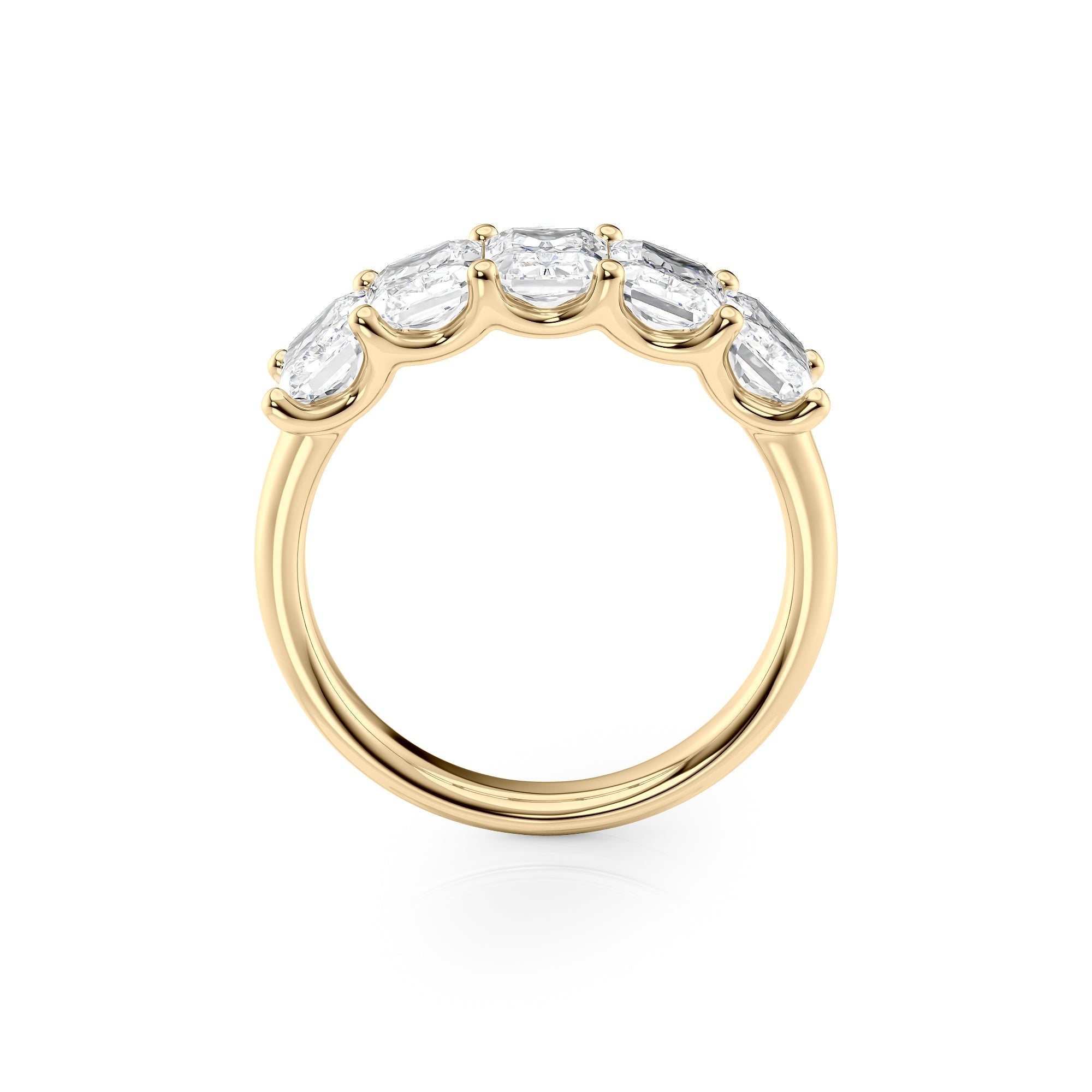 2.5ct Denara Radiant Cut Moissanite Ring - Gold