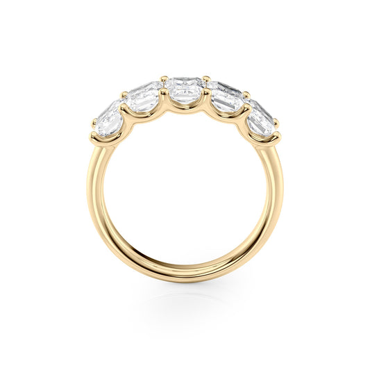 2.5ct Denara Radiant Cut Moissanite Ring - Gold