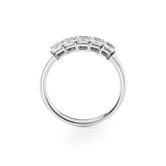 1ct Isidra Radiant Cut Moissanite Ring - Silver