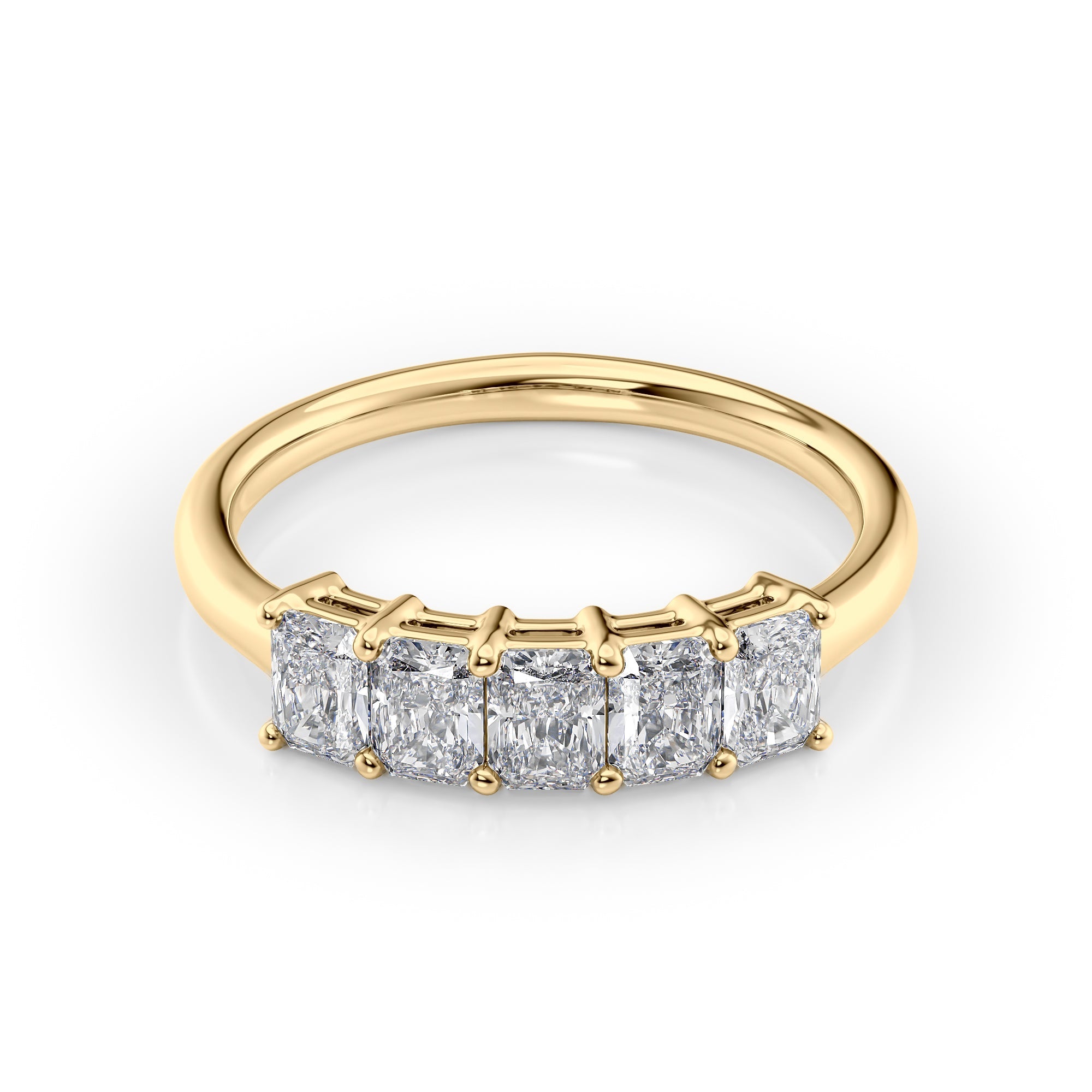 1ct Isidra Radiant Cut Moissanite Ring - Gold