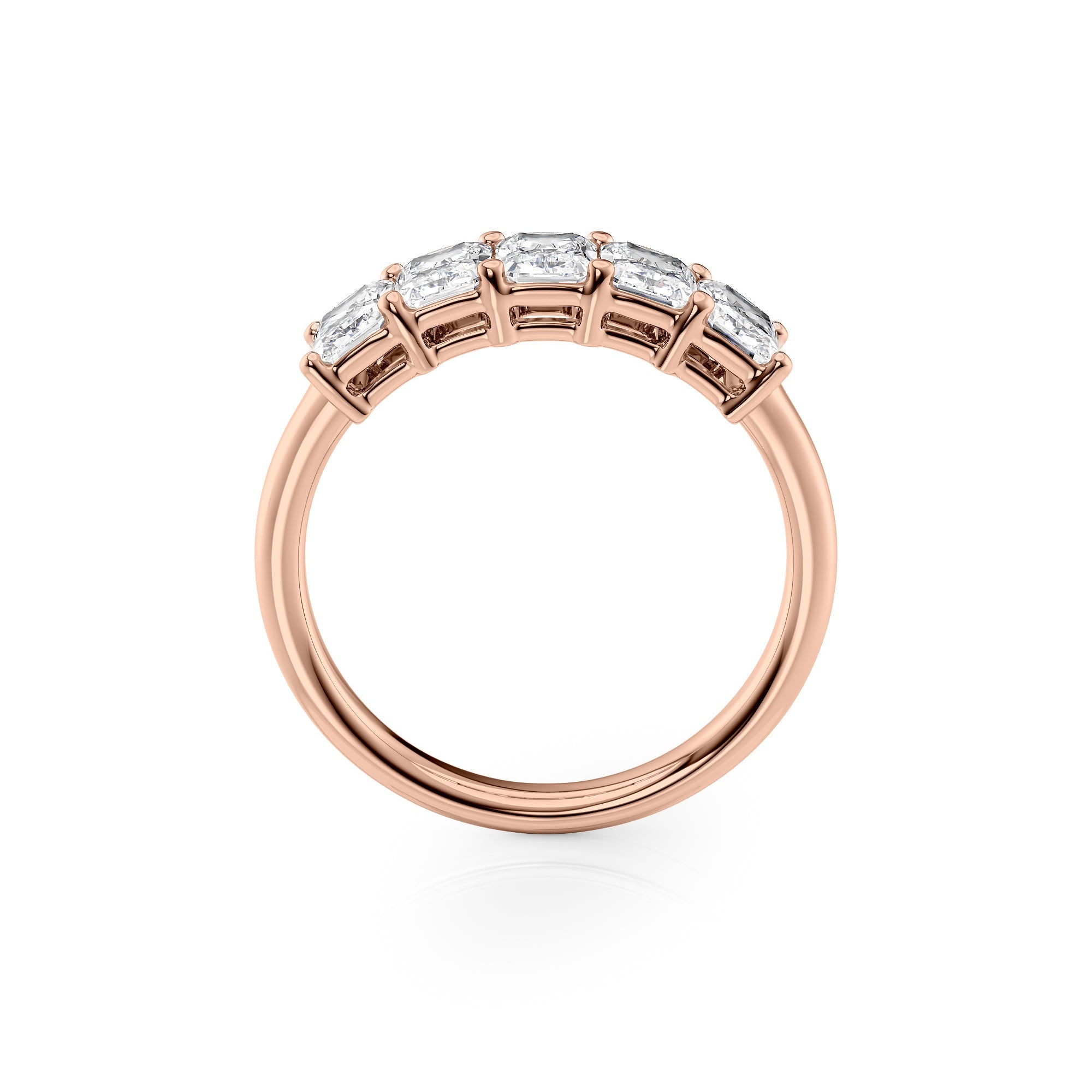 1.5ct Atira Radiant Cut Moissanite Ring - Rose Gold
